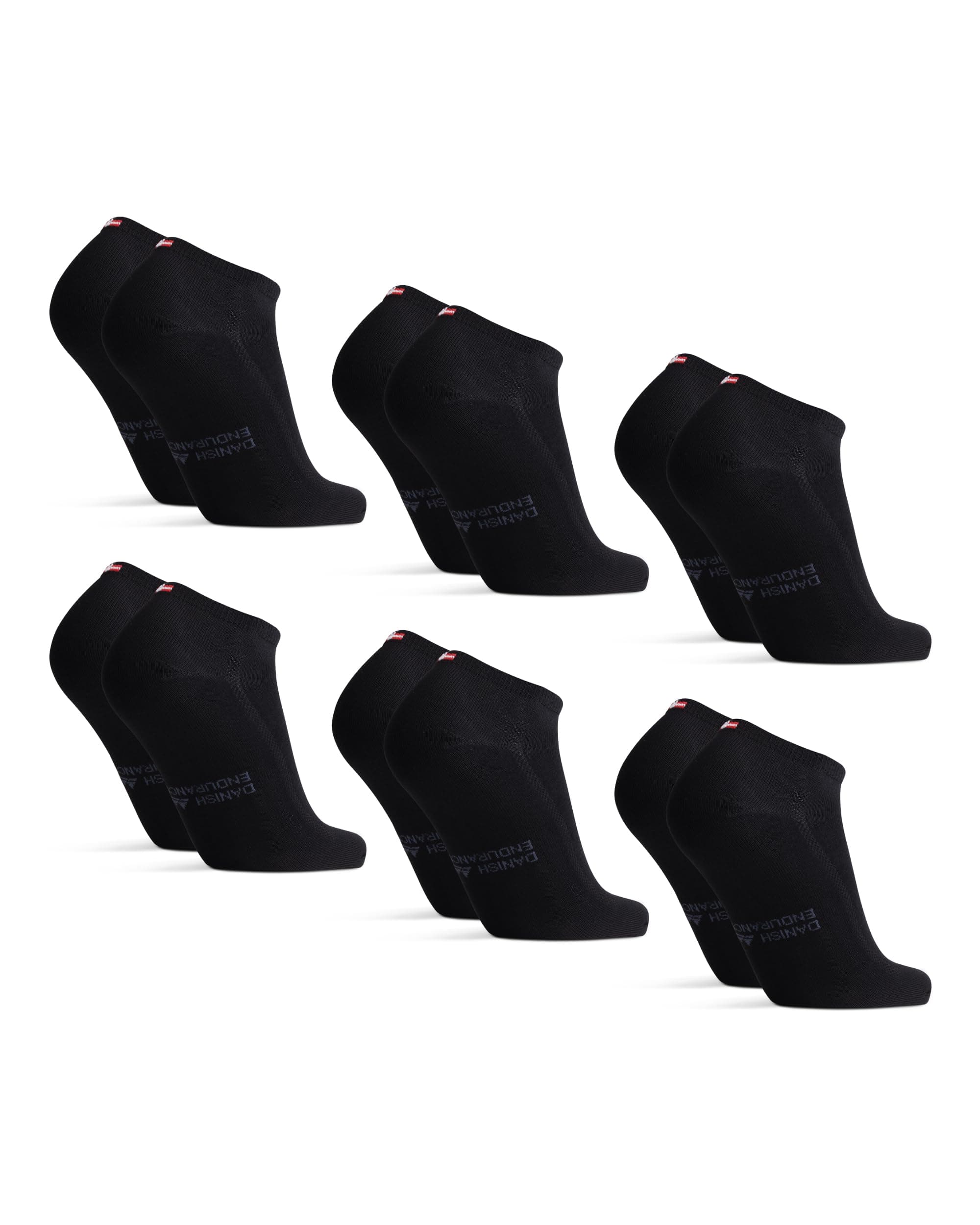 DANISH ENDURANCE Calzini Corti Uomo in Fibra di Bambù, Fantasmini Uomo Estivi, Morbidi e Traspiranti, Calzini Leggeri alla Caviglia, 6 Paia