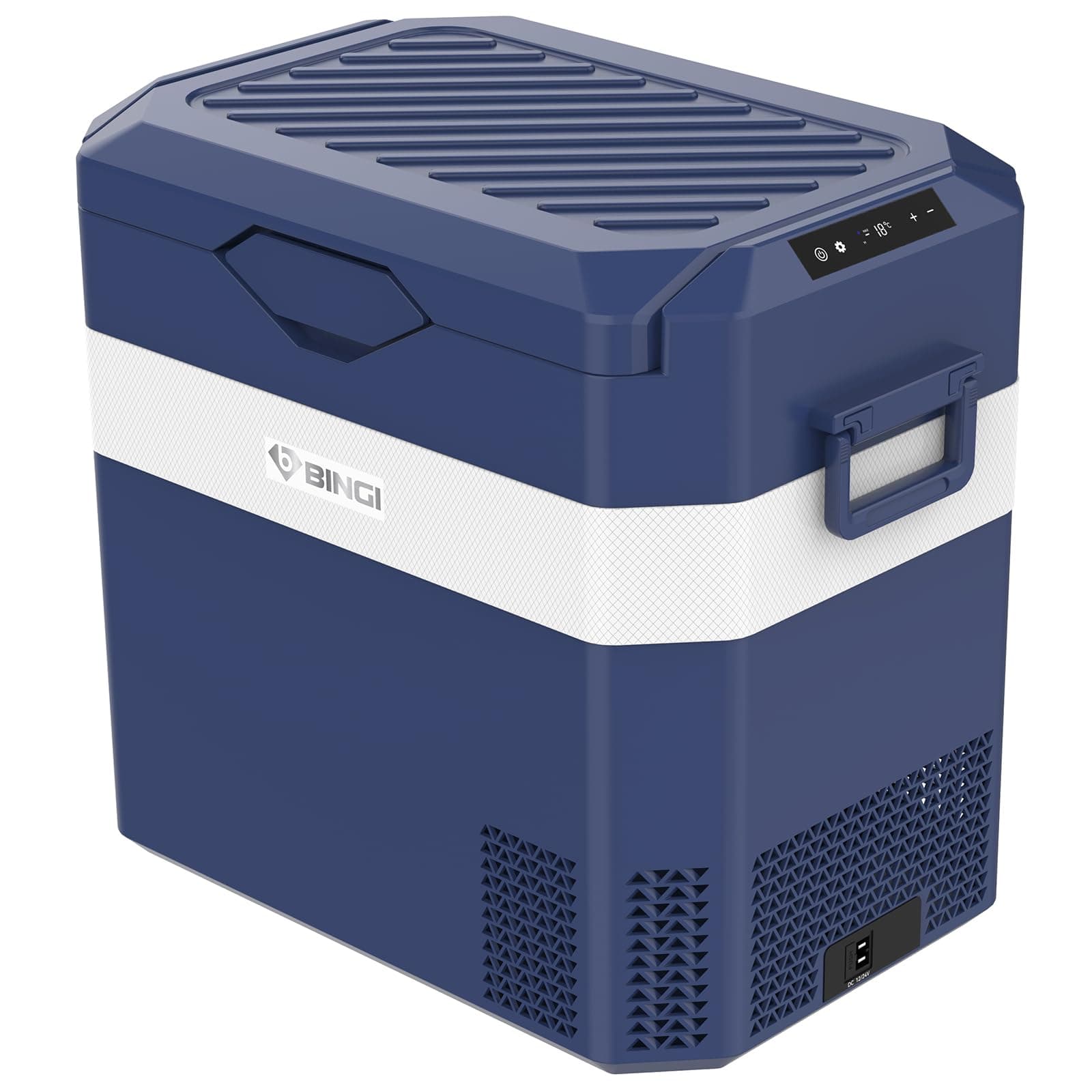 BINGI Nevera Portátil Eléctrica 38L,Nevera y Congelador Compresor Portátil,Refrigerador de Coche 12V/24V,mini frigorífico CA 220v Para Hogar,Conducción,Camping,Viajes,Barco,-18ºC a 15ºC