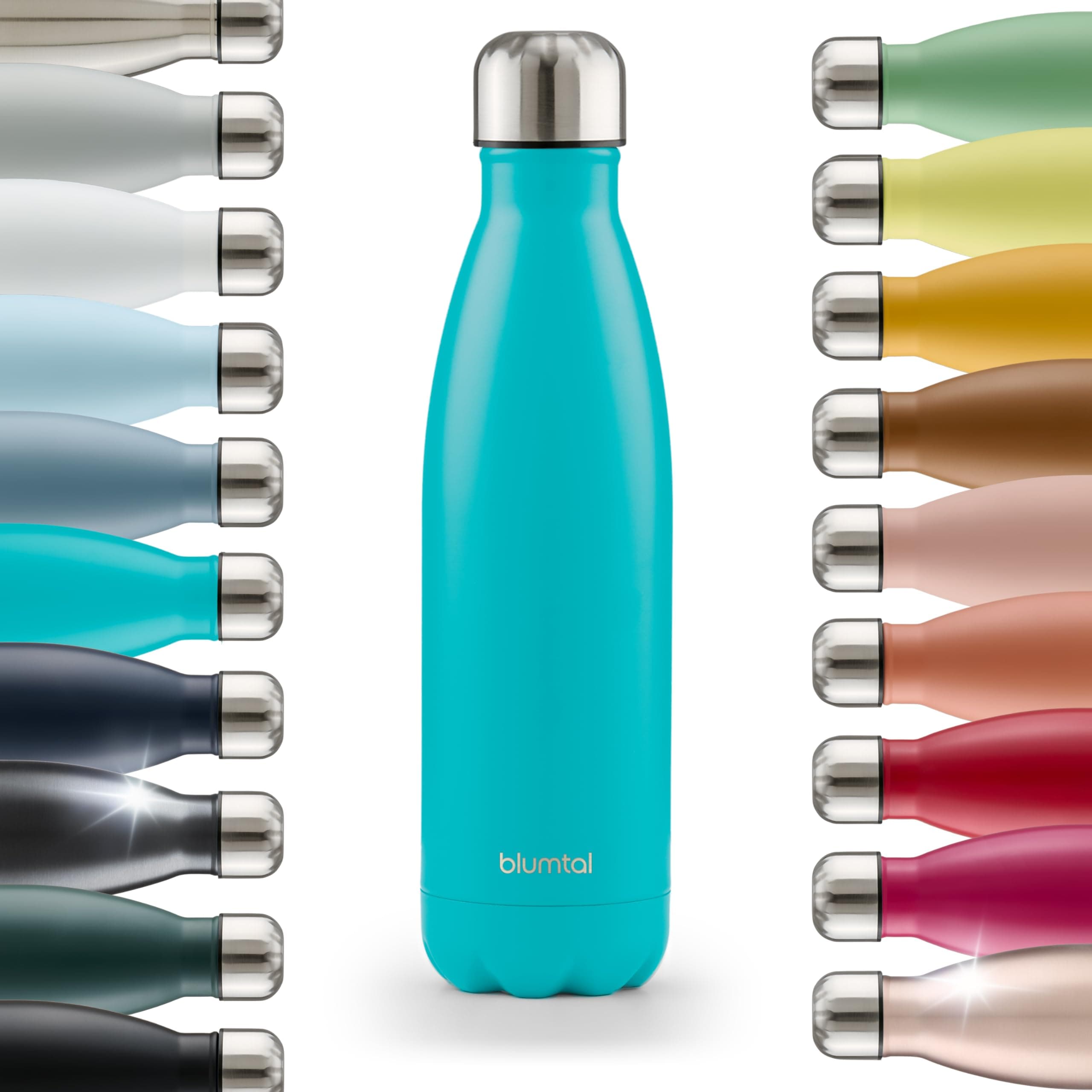 Blumtal Trinkflasche 500 ml Edelstahl - auslaufsichere Isolierflasche - BPA-freie Trinkflasche kalt & warm - doppelwandige Insulated Bottle - rostbeständige Isolierflasche Petrol