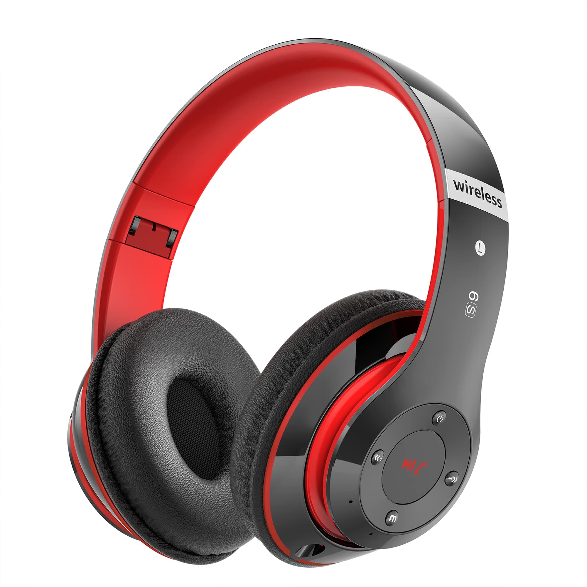 Casque Bluetooth Sans Fil, Casque Audio Bluetooth Supra-auriculaire avec 6 Modes d'égalisation, Casque Sans Fil 65 Heures avec Microphone HD Intégré, FM, SD/TF Pour l'extérieur, Le transport