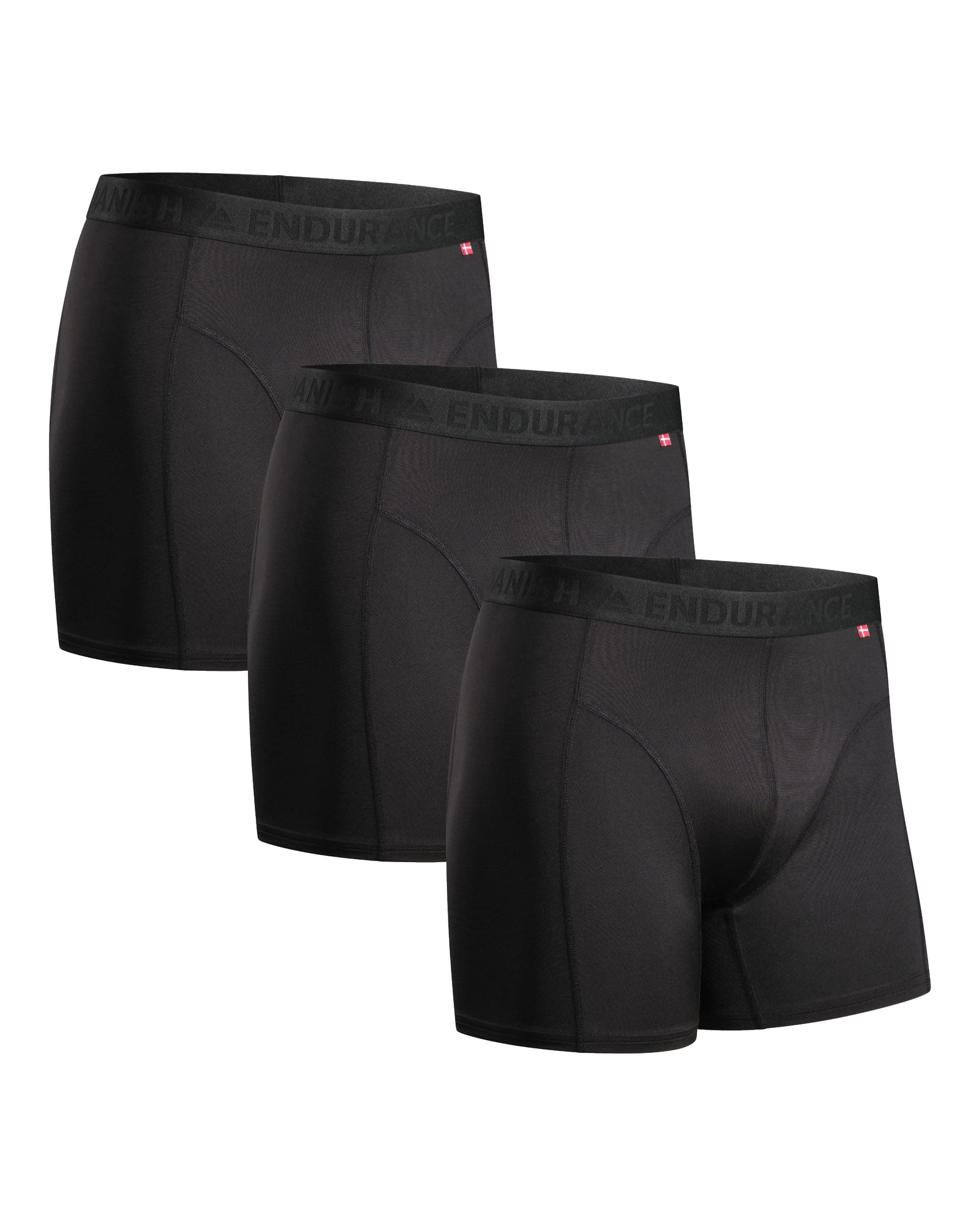 Danish Endurance Men's Sports Trunks 3-Pack Extra Long Ropa Interior de Hombres Hombre (Pack de 3)