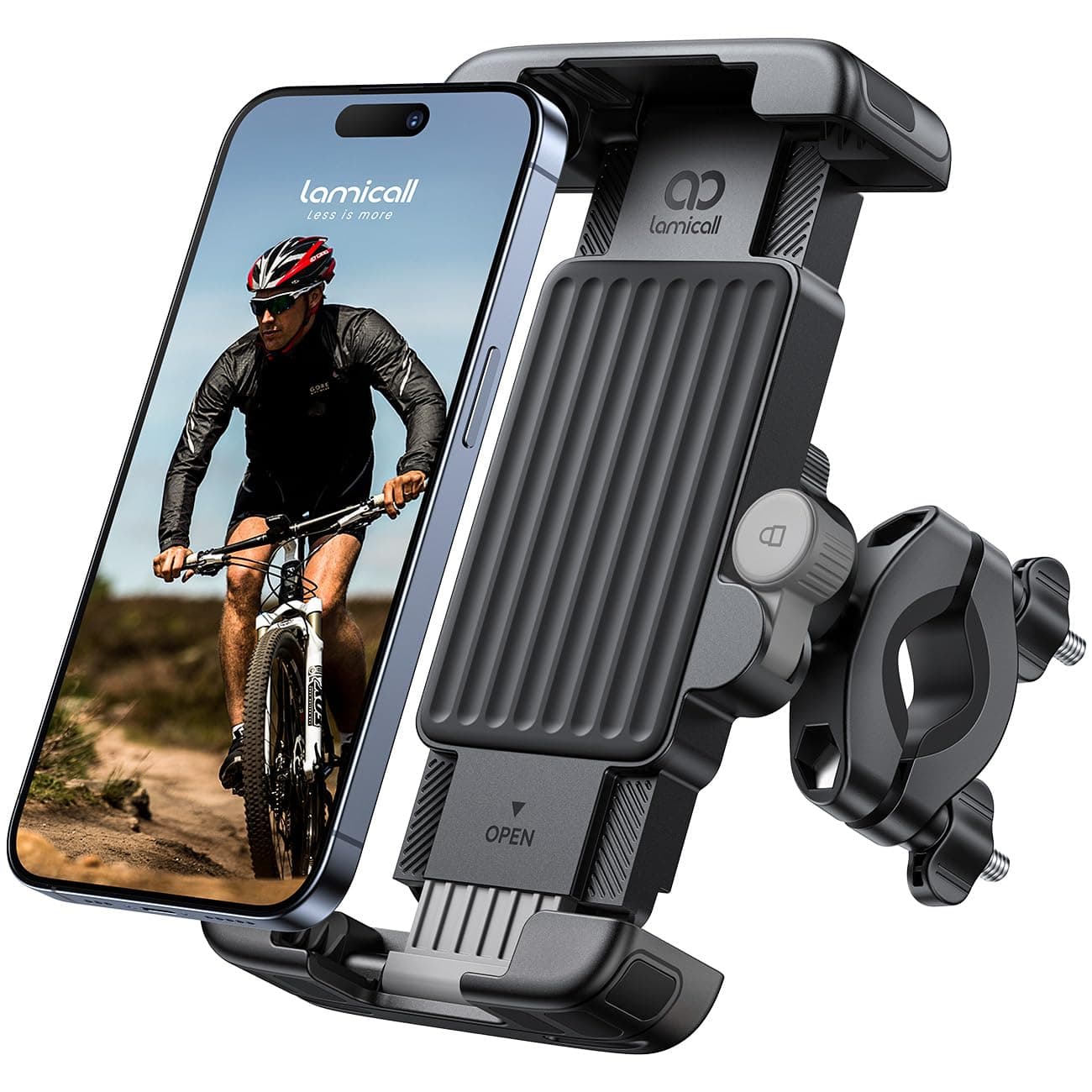 Lamicall Handyhalterung Fahrrad Lenker, Handyhalter Motorrad - [1s Schnellverschluss] Universal Handy Fahrradhalterung, Handy Halterung FahrradLenker für iPhone, Samsung, 6-7 Zoll Smartphone