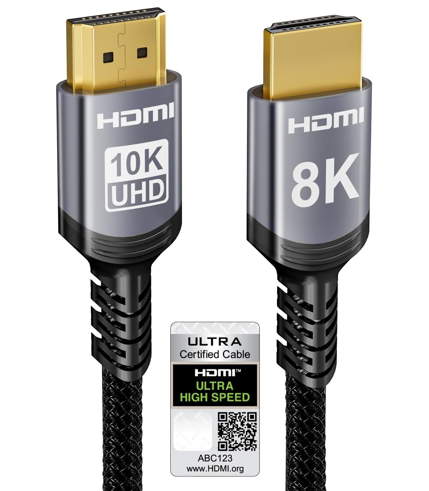 Sniokco 10K 8K 4K Cavo HDMI 2.1 48Gbps 1 Metri, Certificato Ultra Alta Velocità Cavi HDMI® 0.01ms 4K 240Hz 165Hz 120Hz 8K 60Hz eARC Netflix HDCP 2.3 2.2 DTS:X HDR10+ TV Monitor Proiettore