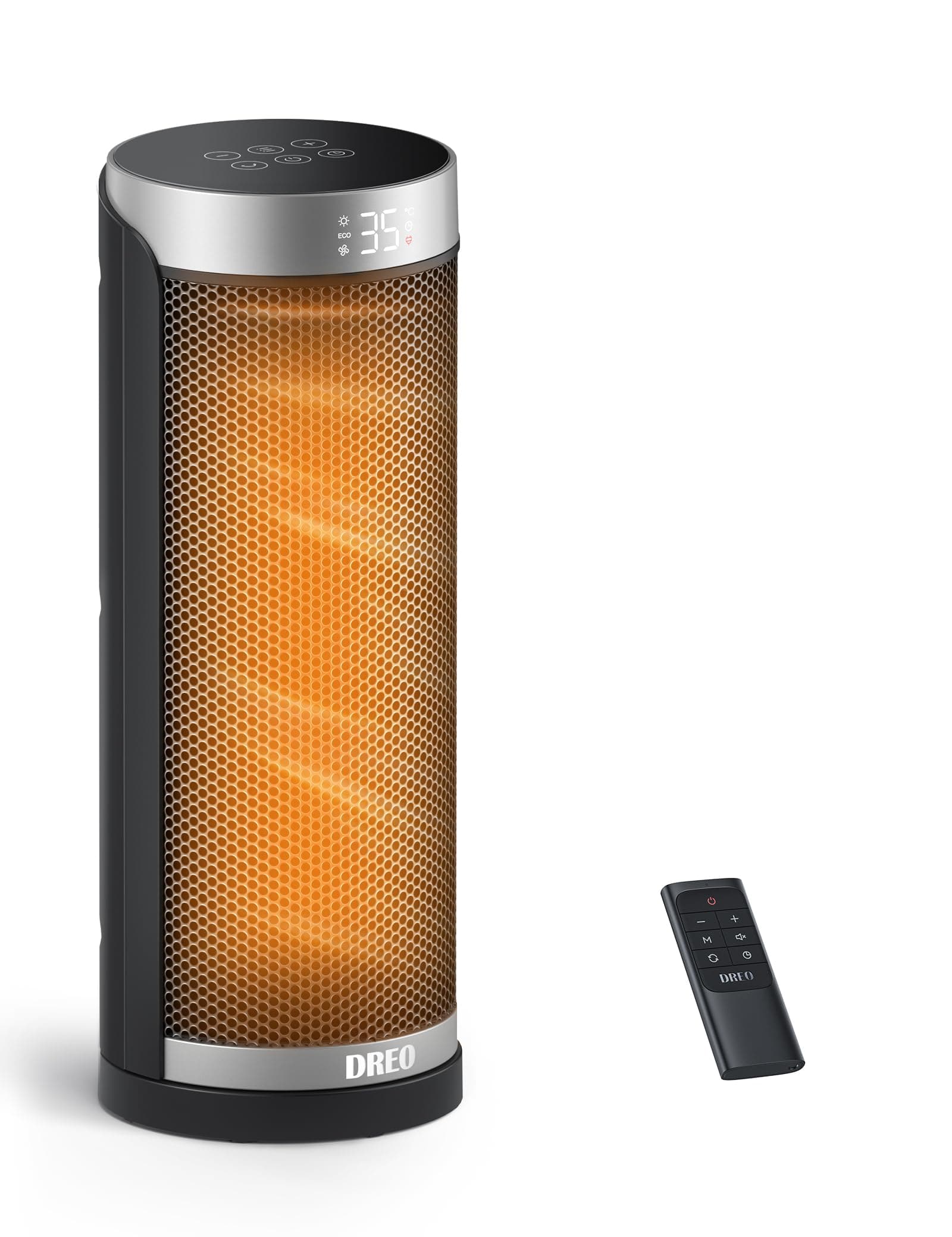 Dreo Calefactor Eléctrico 2000W para Dormitorio, Estufa Portátil de 16 Pulgadas con Oscilación de 70°, 3 Modos y 3 Velocidades, Temporizador Programable 12H, Silencioso y de Bajo Consumo Eficiente