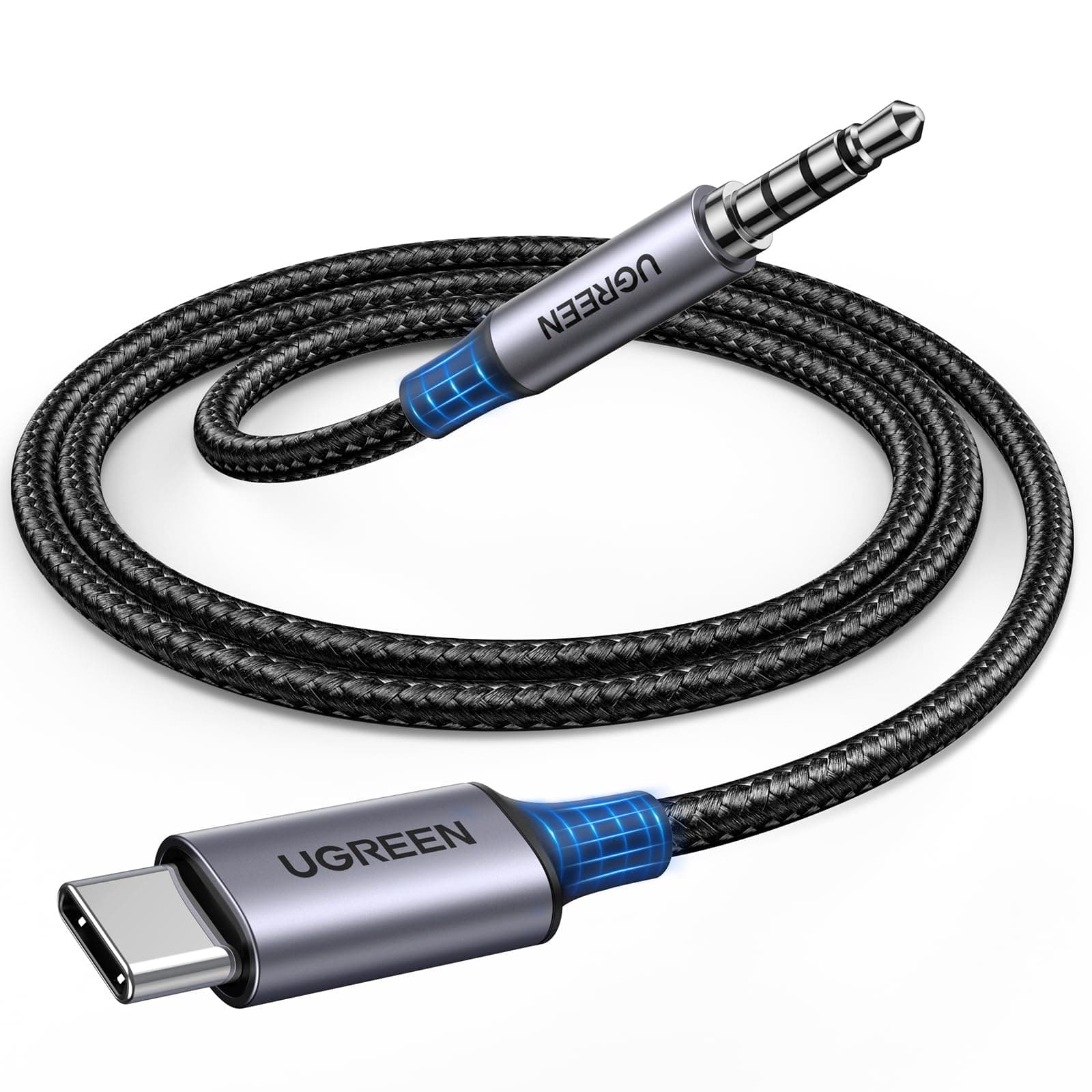 UGREEN USB C auf Klinke Aux Kabel Adapterkabel USB C auf 3.5mm Jack Audio Kabel mit DAC Chip für iPhone 17/17 air/17pro/17pro max,Huawei P60/50/40 usw.(1M)