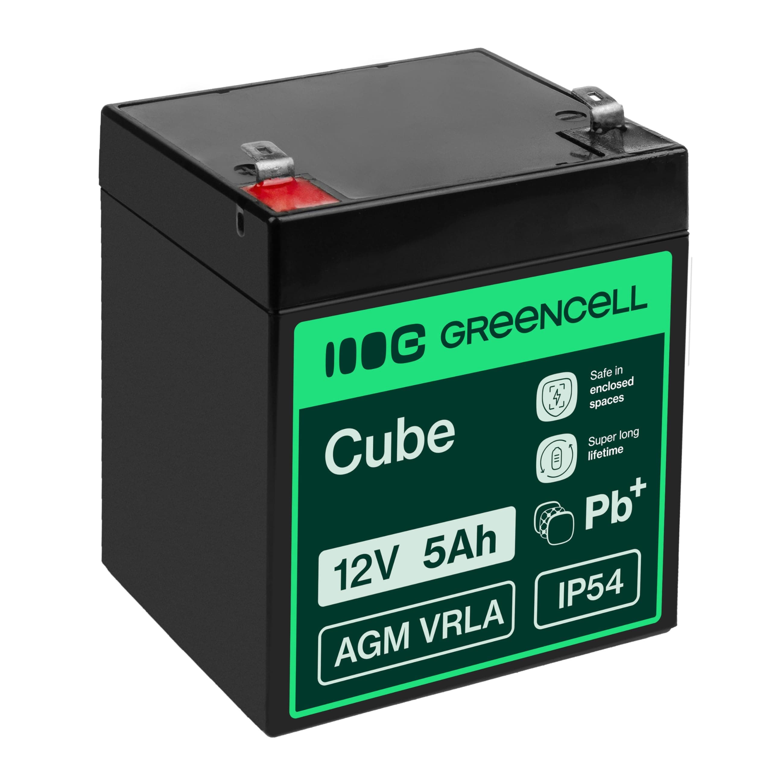 Green Cell® AGM 12V 5Ah Akku VRLA Blei-Batterie Bleiakku Ersatzakku Gelakku Akkubatterie Zyklenfest Unbemannt Spielzeug, Elektro Spielzeug, Alarm, Notstrom, Kinderfahrzeuge, Kinder-Quad