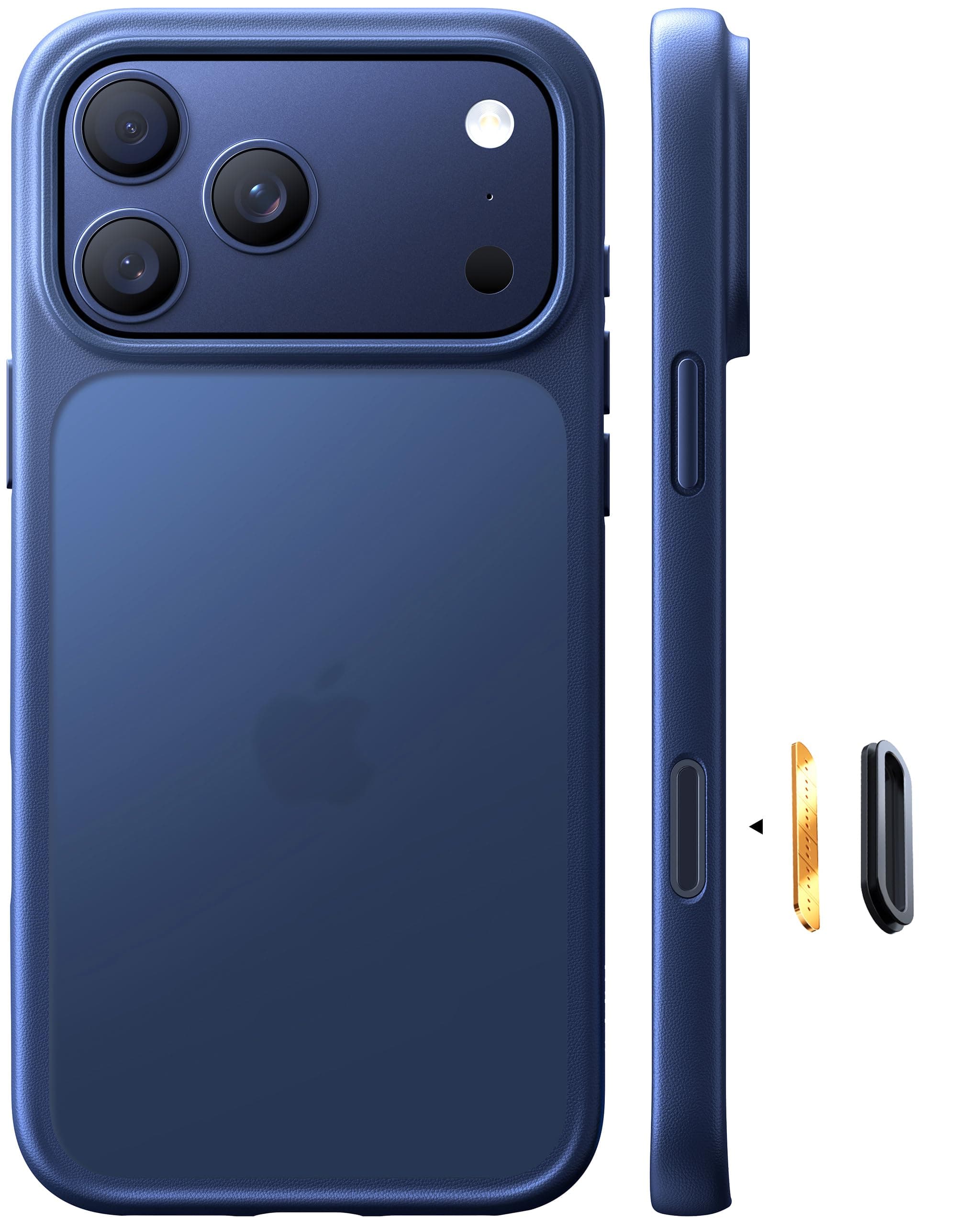 TORRAS Guardian für iPhone 17 Pro Hülle [TOP Militärschutz] mit Kameraknopf Matt Transluzente Rückseite Schutzhülle Samtweiche Haptik Stoßfest Kratzfest Handyhülle für iPhone 17 Pro Case Blau