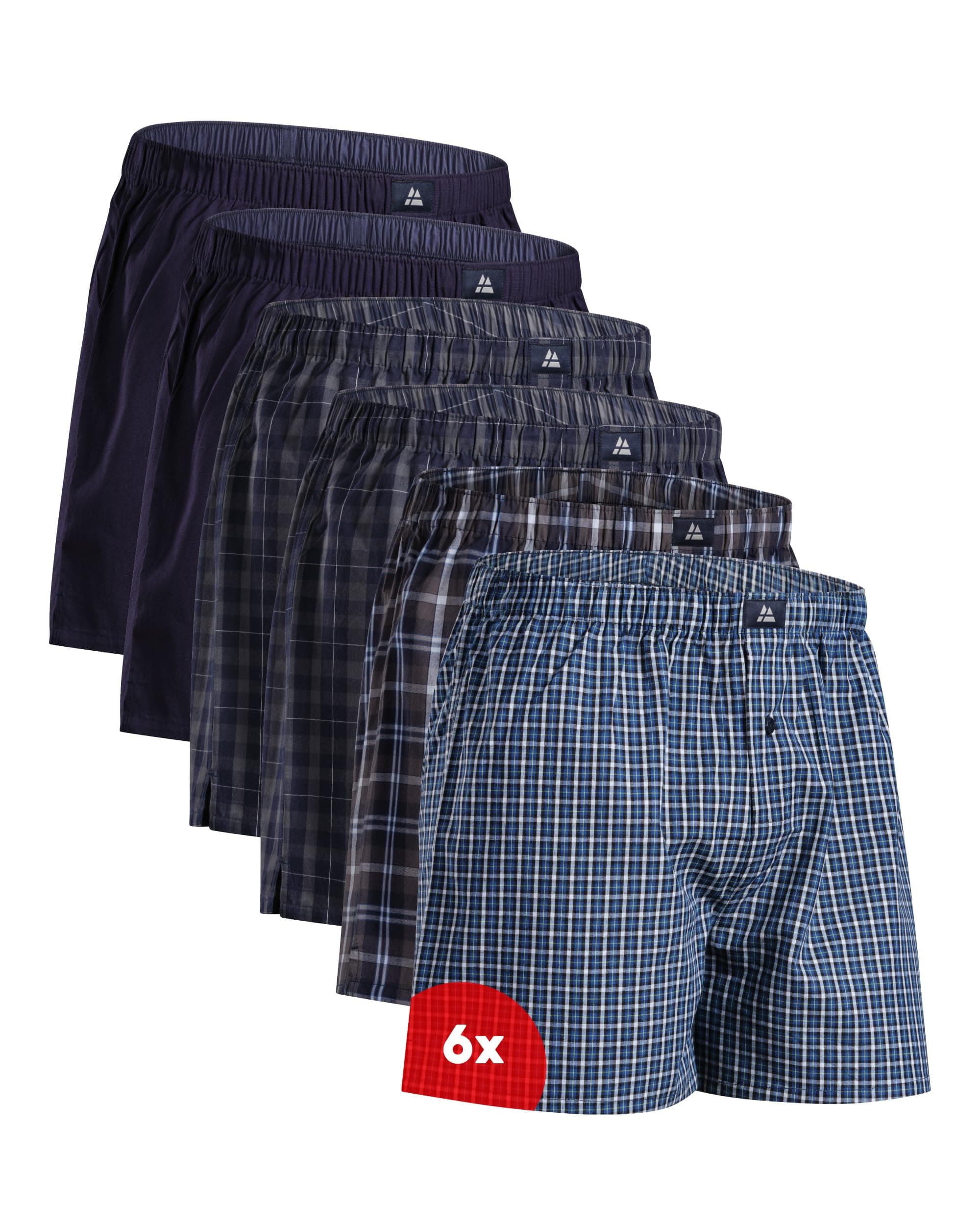 DANISH ENDURANCE Boxer Uomo Americani Cotone Biologico 100%, Mutande a Pantaloncino, Boxer di Tela, Leggeri e Traspiranti, 4 o 6 Paia