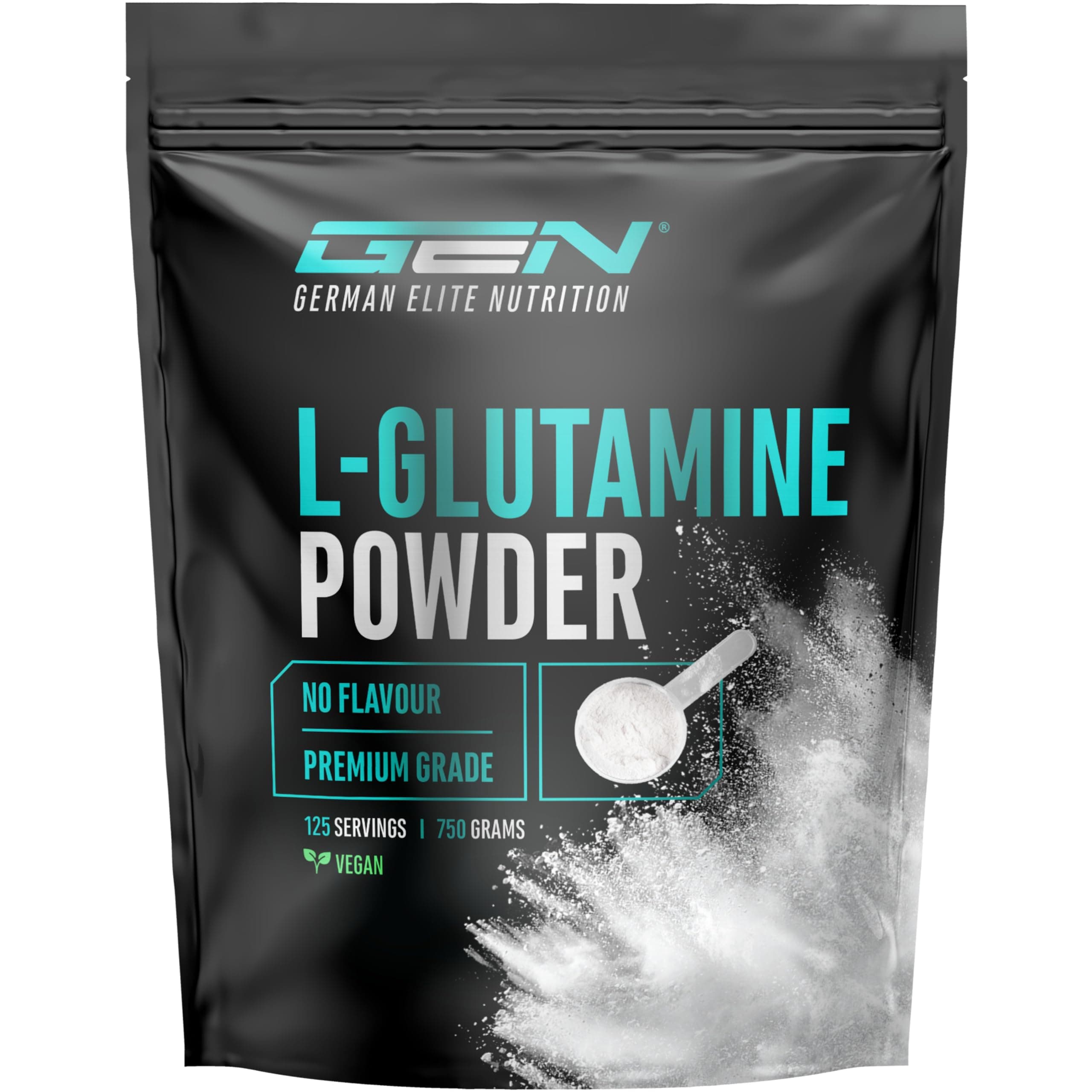 L-Glutamin Pulver 750 g - Premium Qualität - Reines & ultrafeines L-Glutamine - Micronized 100 Prozent Aminosäure - Neutral & unverflavoured - Hochdosiert - Vegan