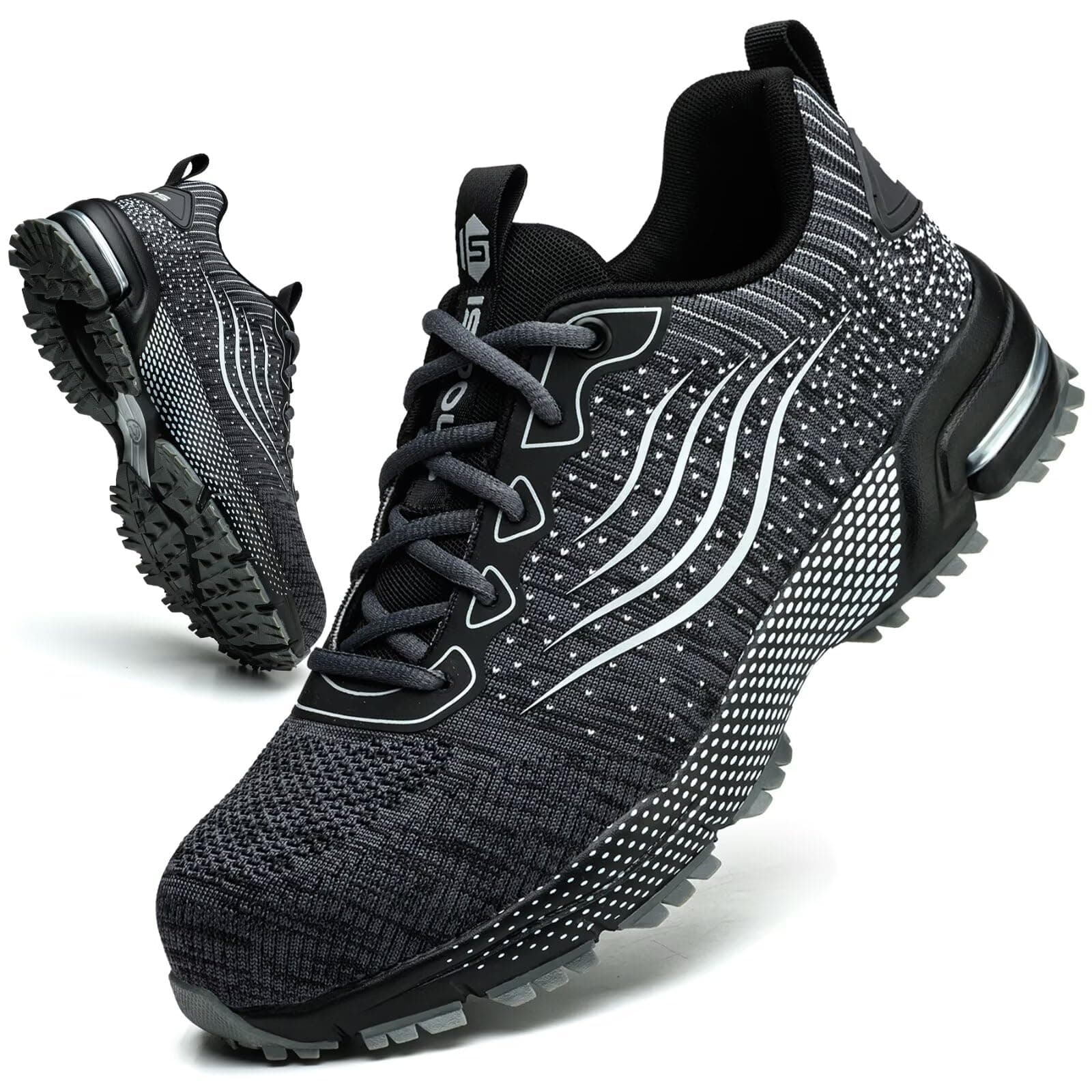 Scarpe Antinfortunistiche Uomo Scarpe da Lavoro Donna Leggere con Punta in Acciaio Traspiranti Scarpe Sicurezza Comode