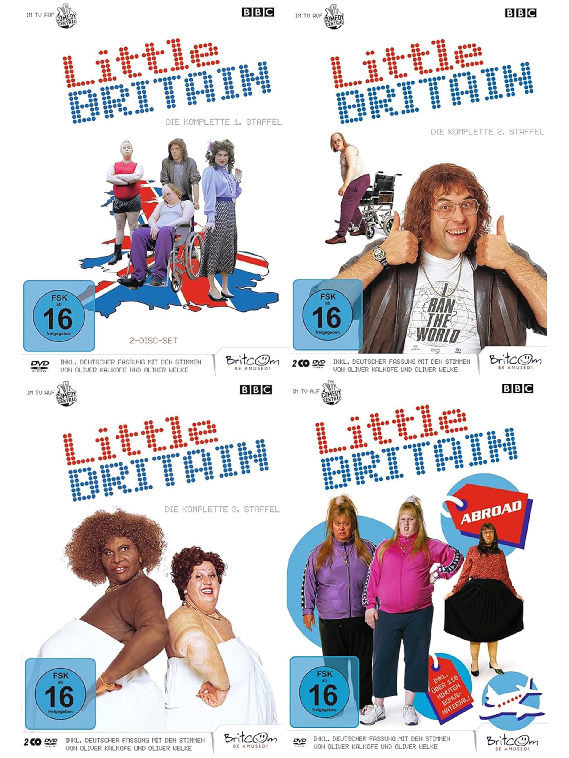 Little Britain - Die komplette Serie Uncut - Staffel 1-3 + Little Britain Abroad im Set (7 DVDs)