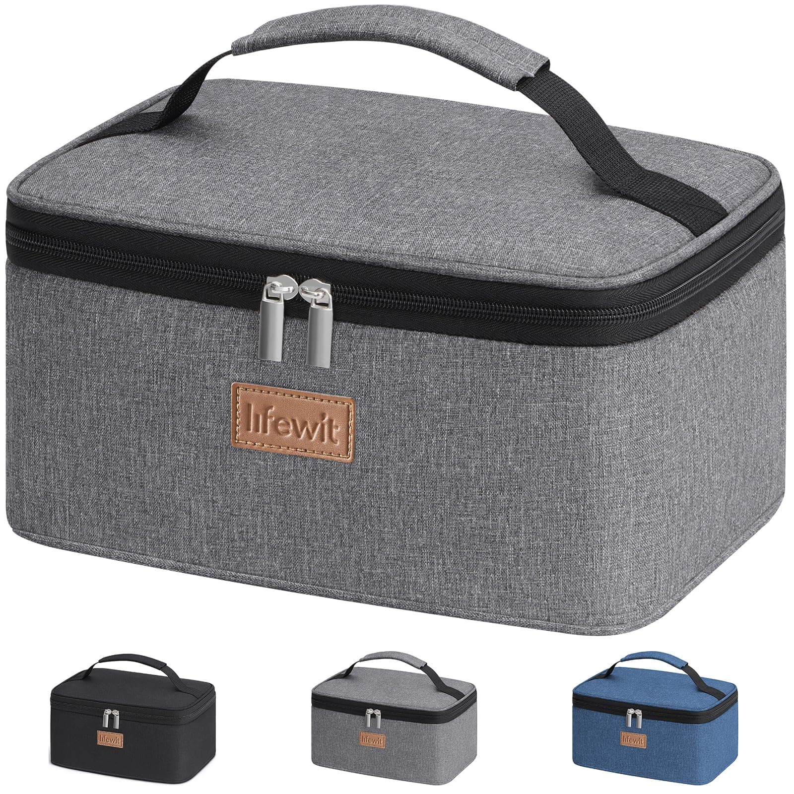 Lifewit Kühltasche Klein Isolierte für Männer Frauen, Faltbar Lunchbox Lunchtasche Isoliertasche Tragbare Kühlbox für Herren Damen für Picknicks Arbeit, Grau 6L