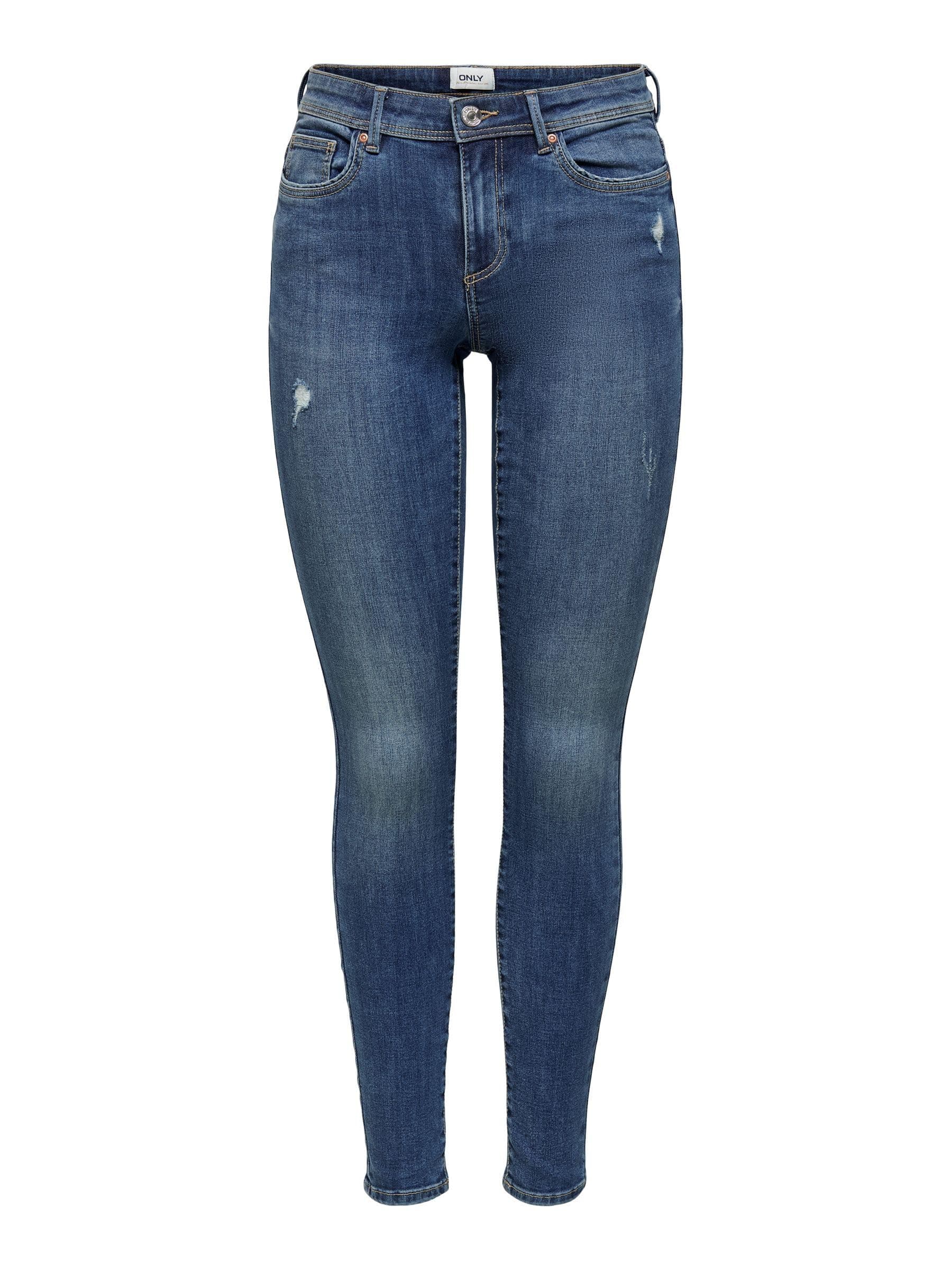 ONLY Female Skinny Jeans ONLWAUW Mittlere Taille Skinny Fit Jeans