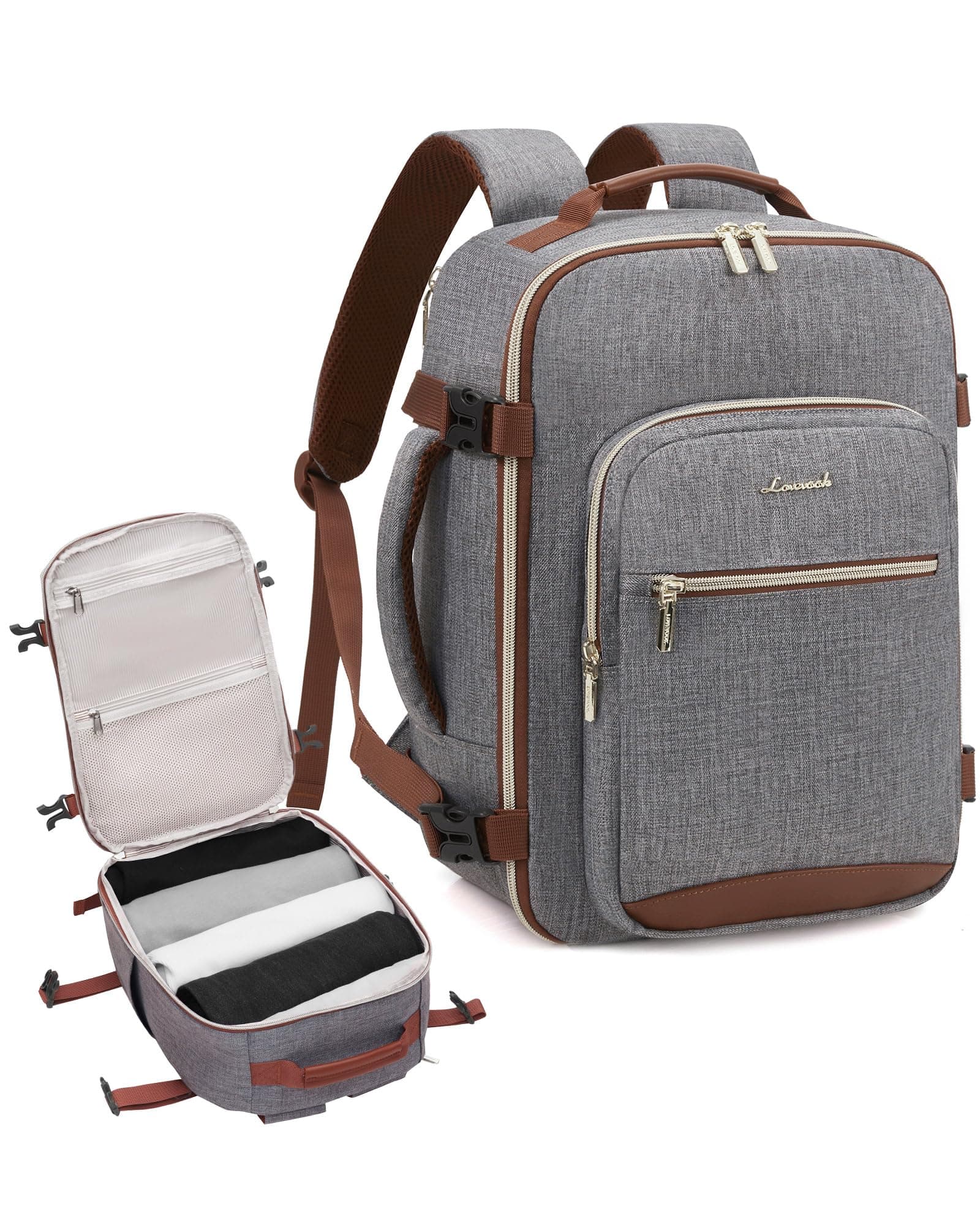 LOVEVOOK EasyJet Handgepäck 45x36x20, Handgepäck Rucksack Tasche Reiserucksack Flugzeug, Carry On Hand Luggage Travel Backpack, Cabin Bag für Eurowings Wizz Ryanair