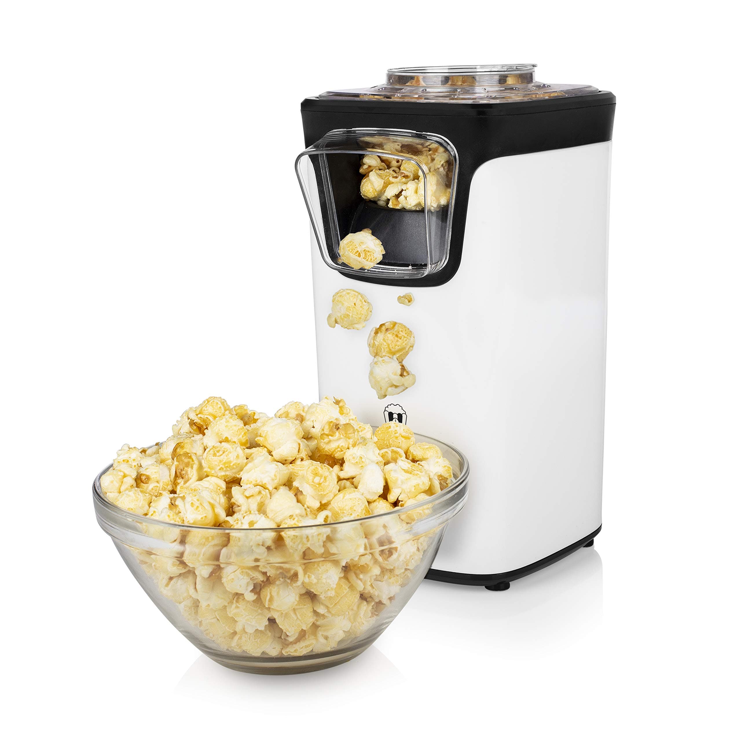Princess Machine à Pop-corn à Air Chaud - Pop-corn Sans Huile Ni Graisse - Prêt en 3 min - Cuillère Doseuse, Couvercle Transparent, Ouverture De Recharge - 1100 Watts - 292986