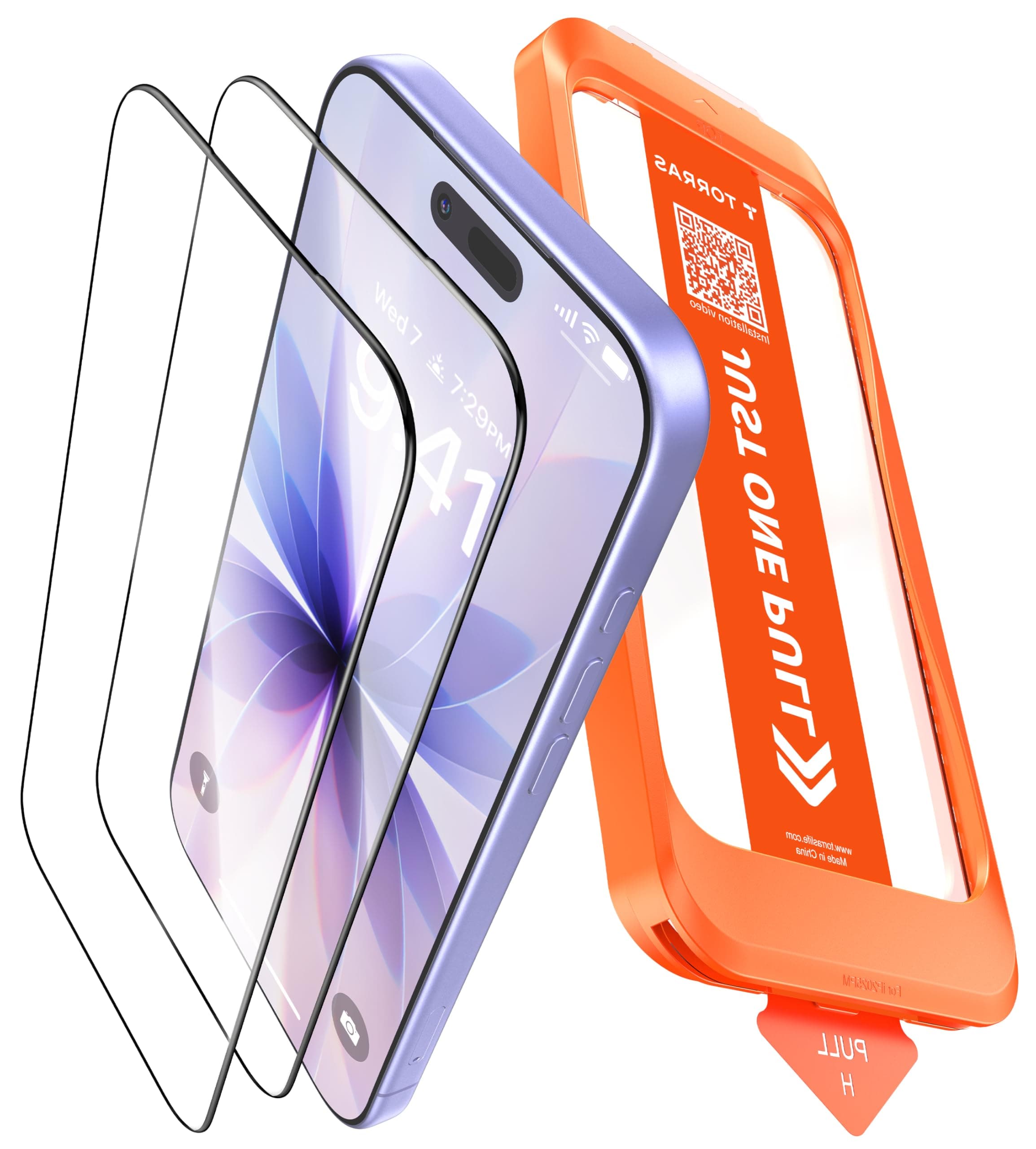 TORRAS für iPhone 17 für Panzerglas [TOP Stoßfest] Schutzfolie für iPhone 17 Folie 9H+ Schutzglas Absolut Anti-Fingerabdruck [0 Blasen & 0 Staub Montage], Kompatibel mit Hülle, 2 Stück