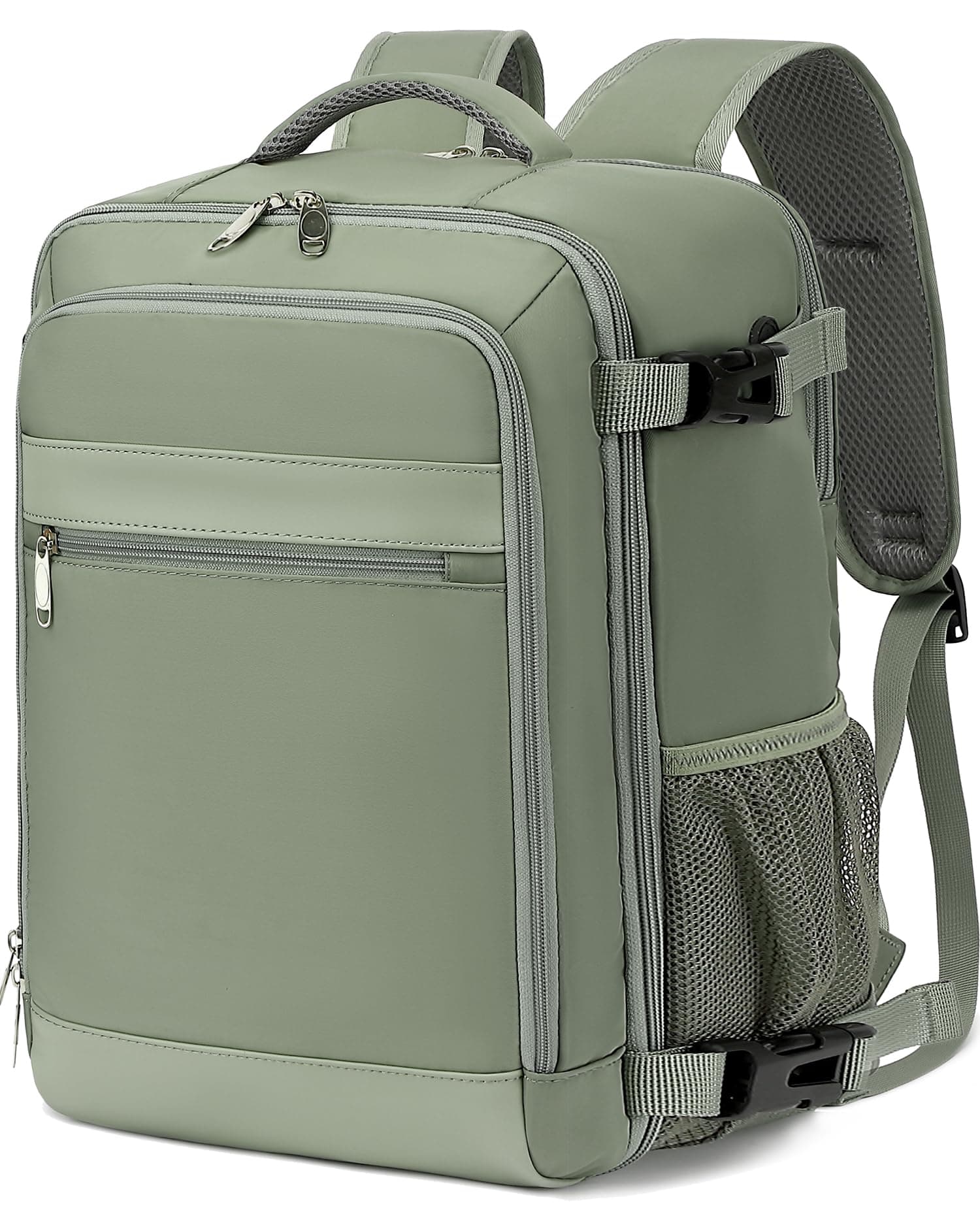 KLOSTAIN Zaino da Viaggio Easyjet 45x36x20 Zaino da Viaggio Aereo Bagaglio a Mano 30L Borsa da Cabina Zaino per Uomo e Donna da Lavoro Viaggio e Trekking Scuola,15.6 Pollici Zaino Porta PC Verde