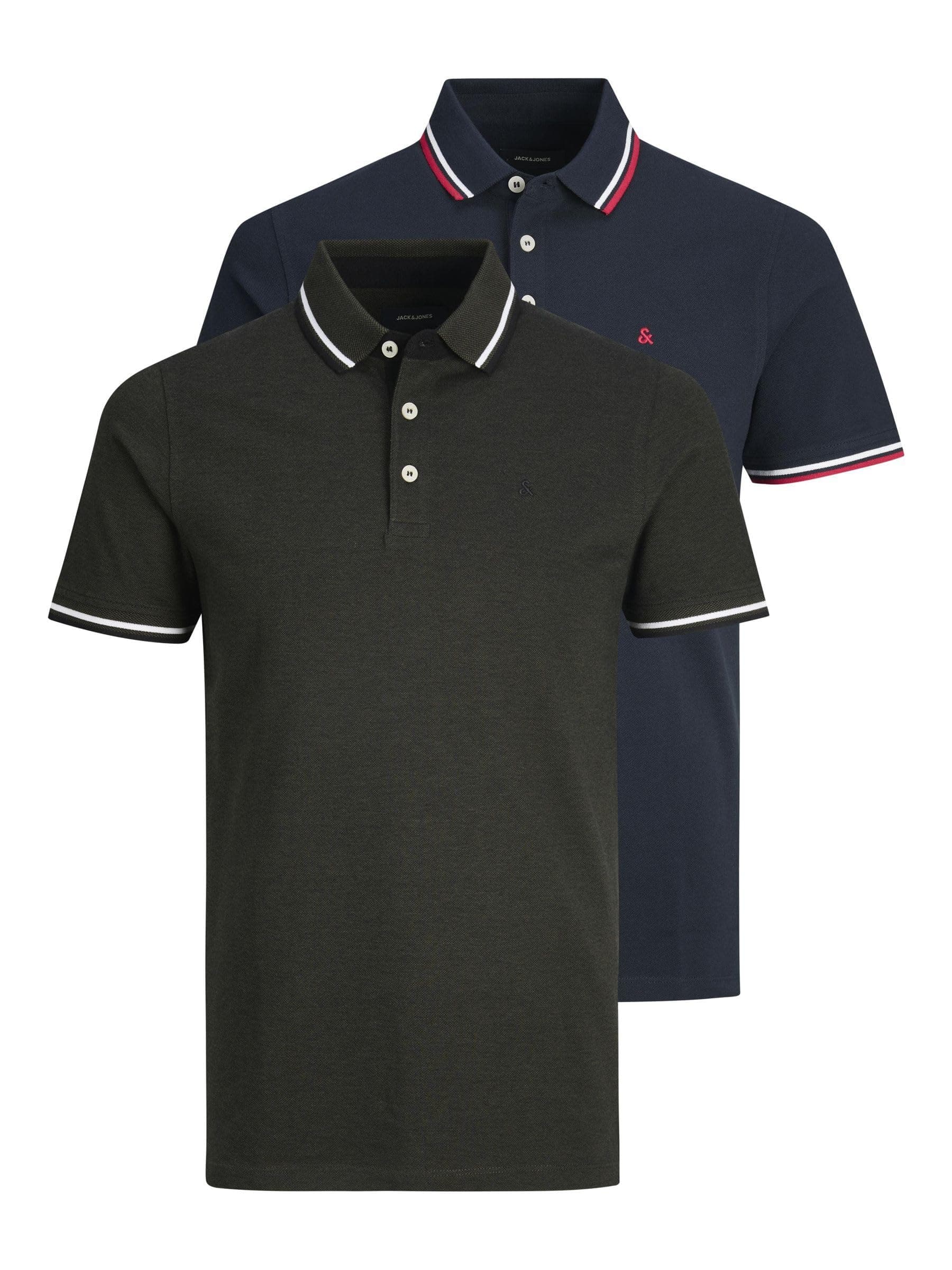 JACK & JONES Herren Jjepaulos Polo Ss 2pk Mp T-Shirt