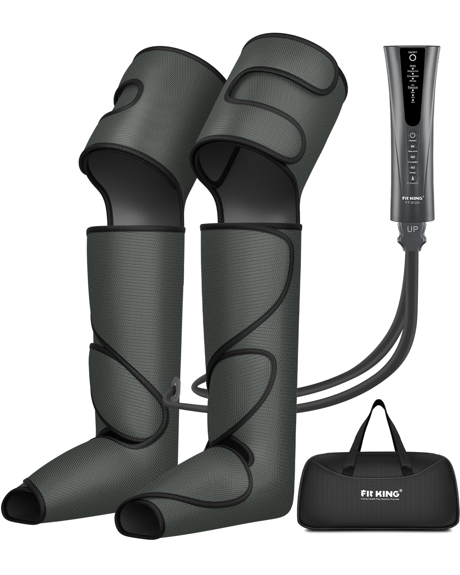 FIT KING Bottes Pressothérapie Jambes, Massage par Compression Air, Appareil Pressothérapie, Anti Jambes Lourdes, Soulagement Lourdes, Douleurs Musculaires et Rétention d'Eau