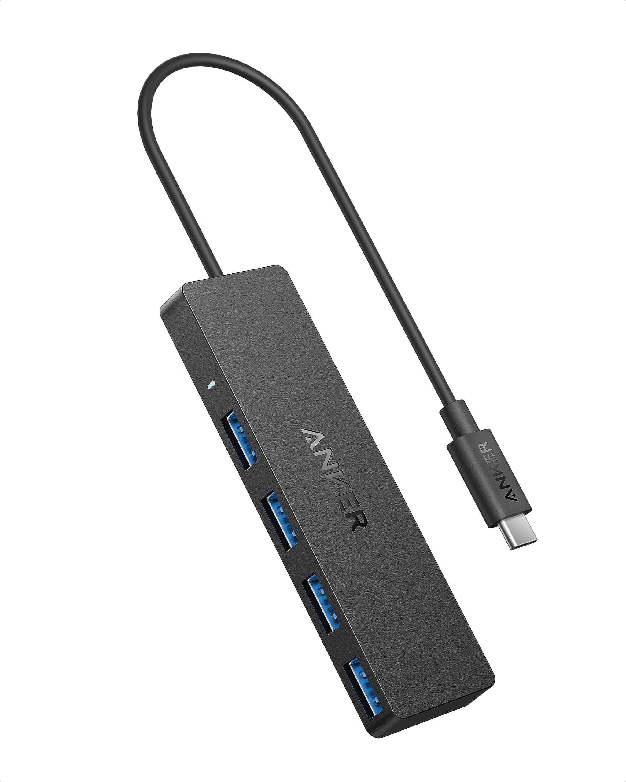 Anker USB-C Hub, 4 Port USB 3.0 Datenhub mit 5 Gbit/s Datenübertragung, 20cm Erweiterungskabel (ohne Ladeleistung), USB-C Splitter für Typ-C MacBook, Mac Pro, iMac, Surface, Flash Drive, Mobile HDD