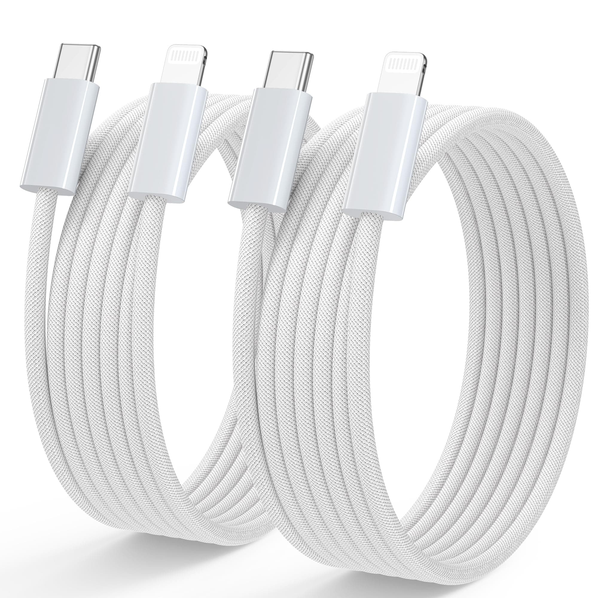 NIBIKIA Cavo da USB C a Lightning,[1M 2PACK] Cavo di Ricarica da Tipo C a Lightning Certificato MFi Compatibile con 13/13 Pro Max/12 Mini/12 Pro/12 Pro Max/11/11 Pro Max/XS Max/XR/X/8