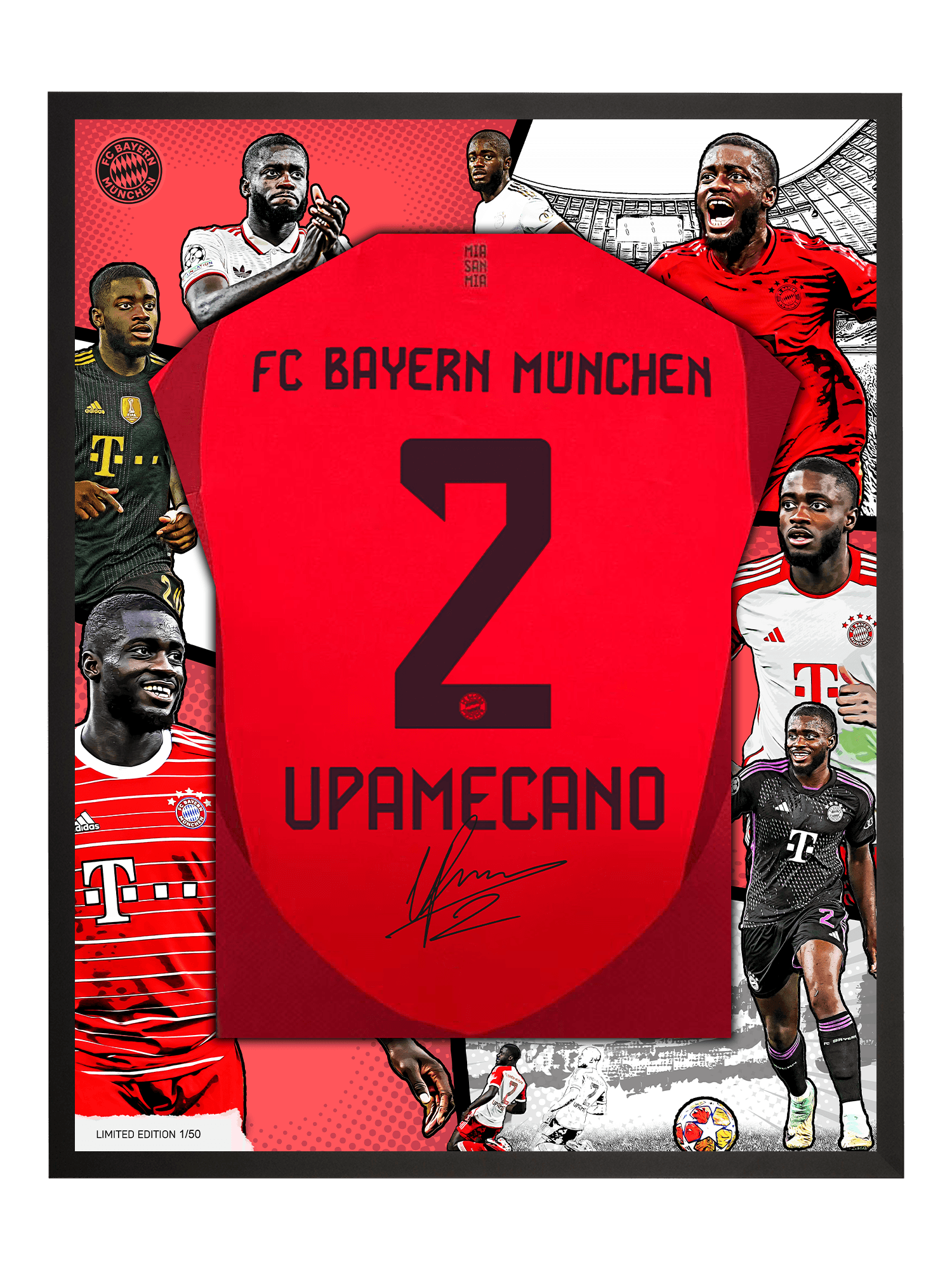 Trikotrahmen Upamecano Limited Edition