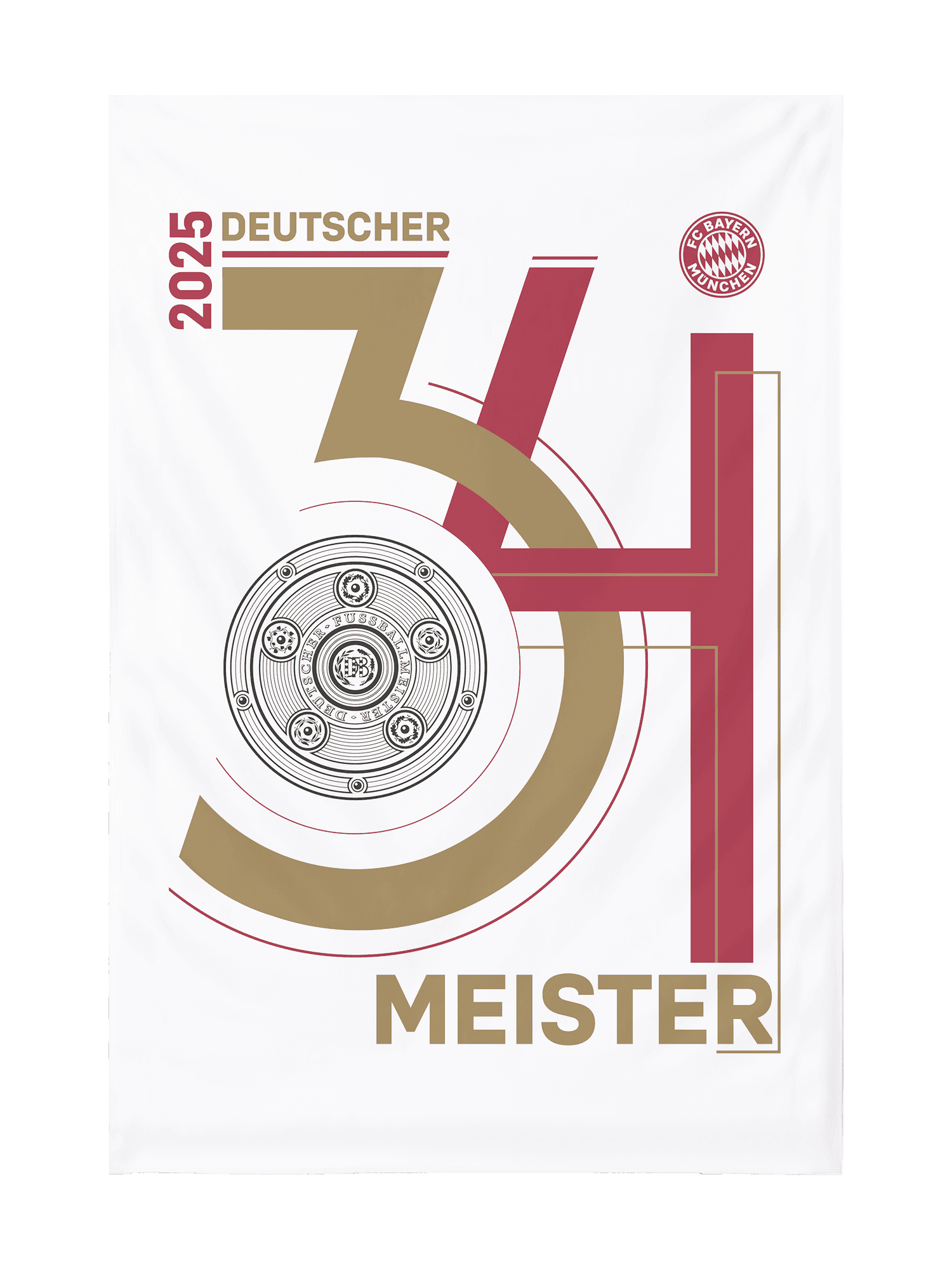 Hissfahne Dt. Meister 2025 180x120 cm