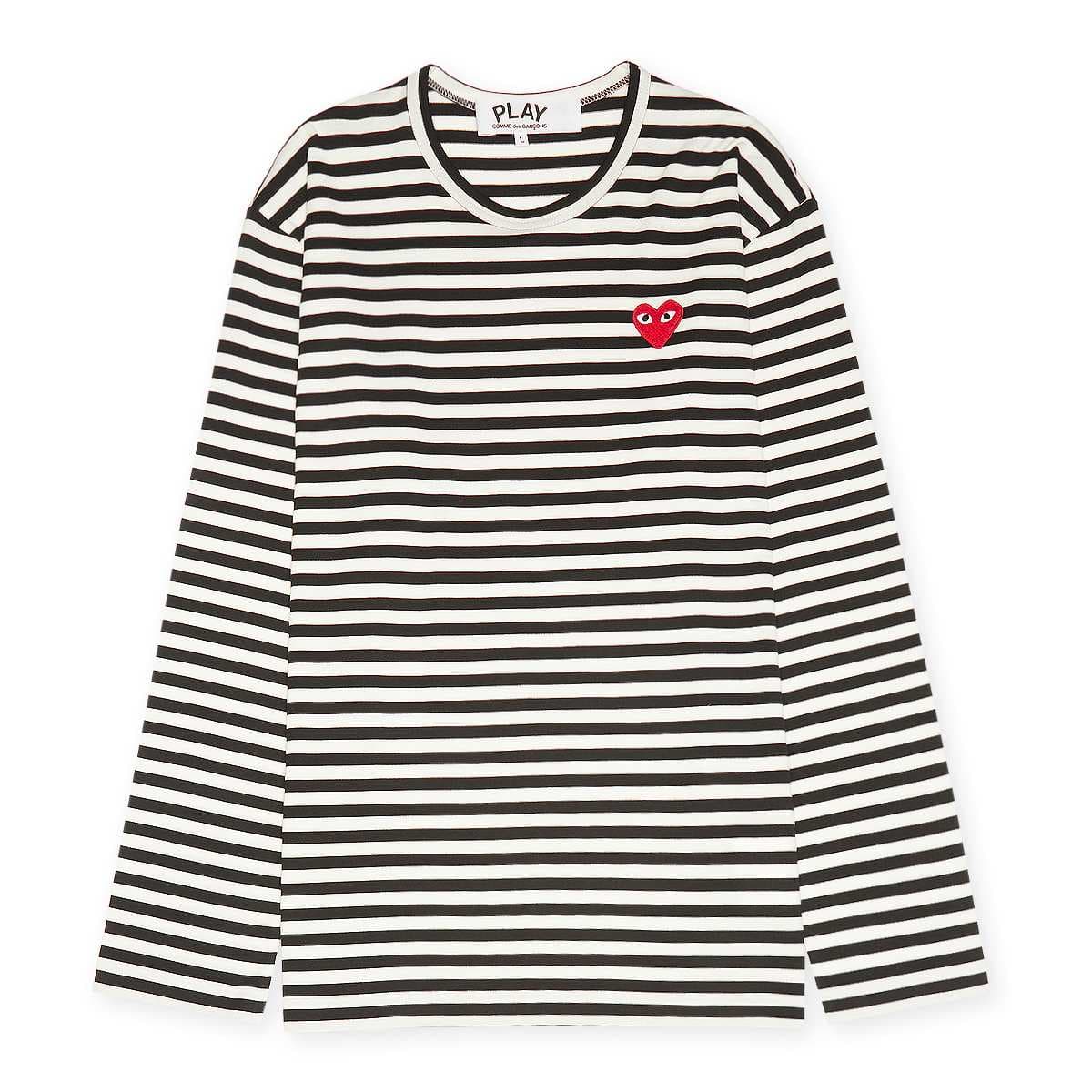 Play Red Heart Striped Long Sleeve T-Shirt