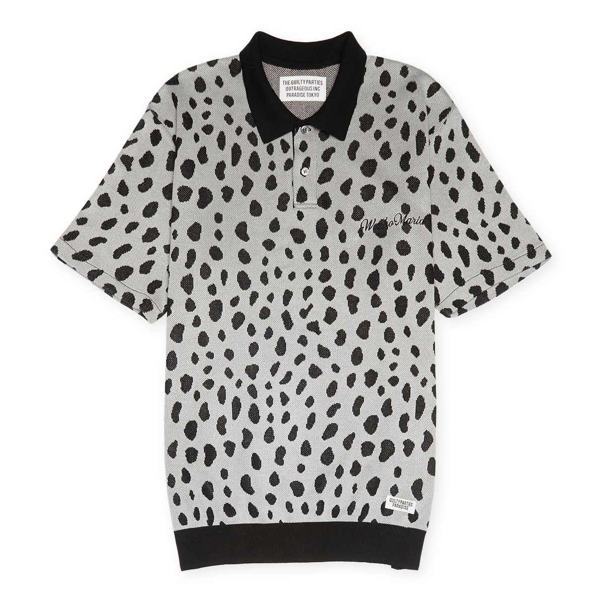 Leopard Knit Polo-Shirt 