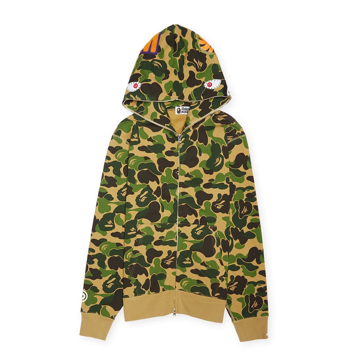 ABC Camo Crystal Stone Shark Full Zip Hoodie