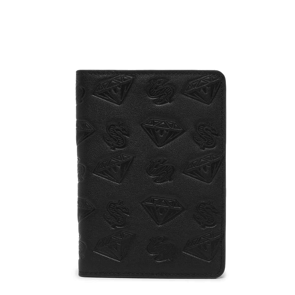 Diamond & Dollars Passport Holder black