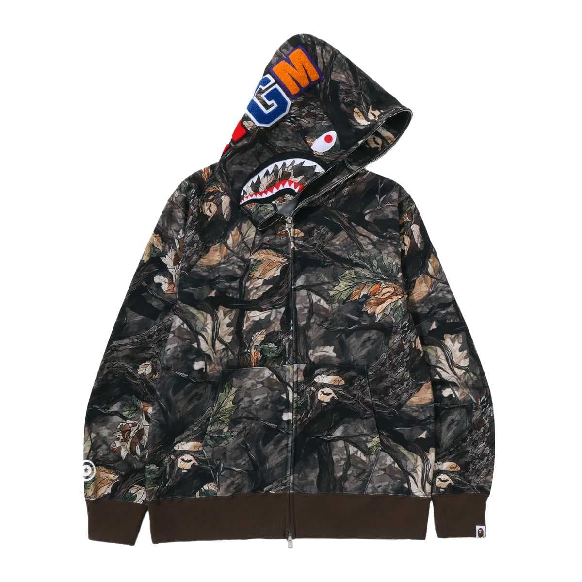Tree Edge Camo Shark Relaxed Fit Full Zip Hoodie M