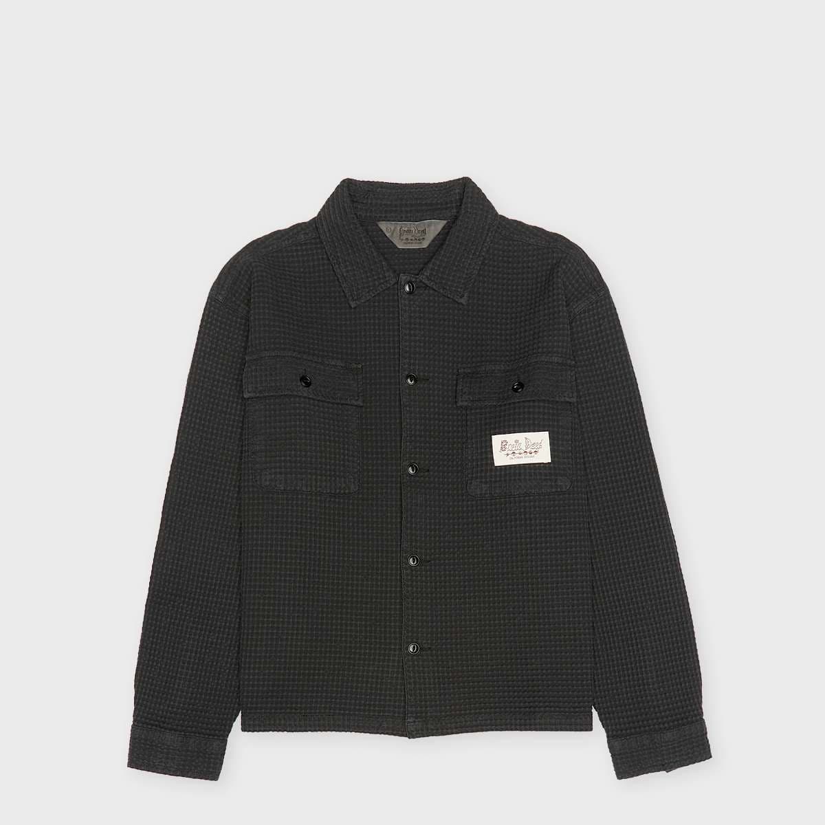 Waffle Button Front Shirt