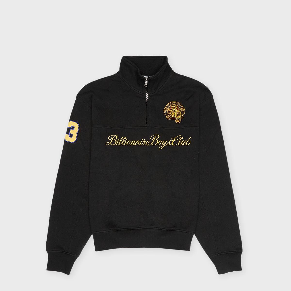 Script Panelled Quarter Zip Sweatshirt