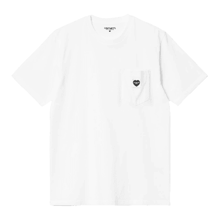 S/S Pocket Heart T-Shirt (white / black)