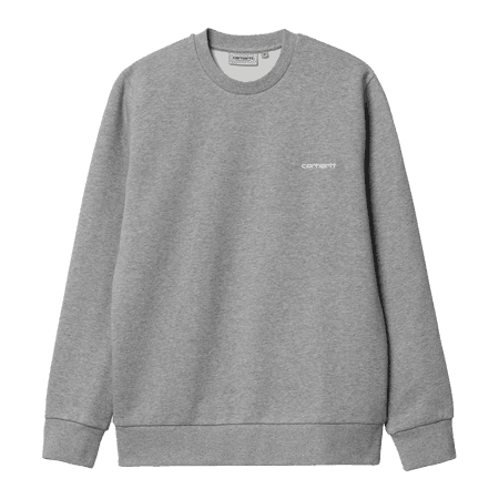 Script Embroidery Sweat (grey heather / white)