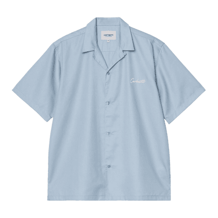 S/S Delray Shirt (frosted blue / white)