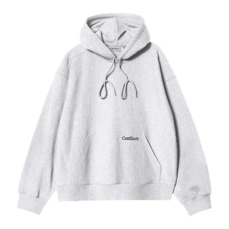 Hooded Label Script Sweat (ash heather)