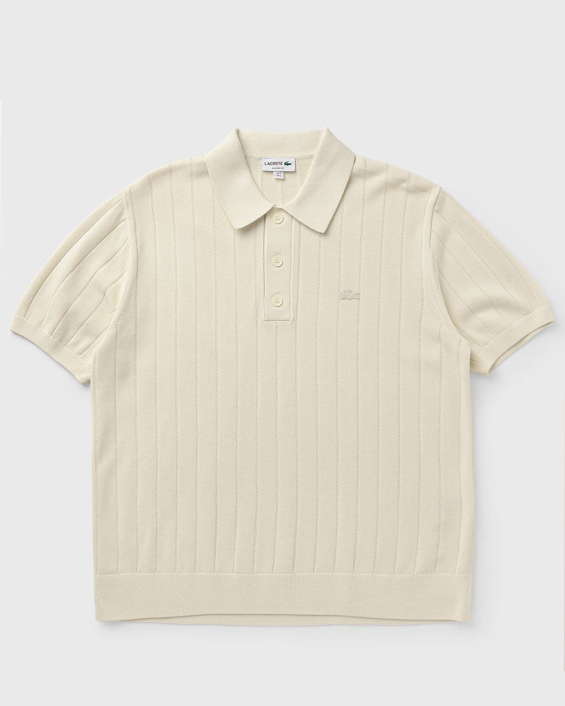 Fluid Ribbed Knit Polo Collar Sweater