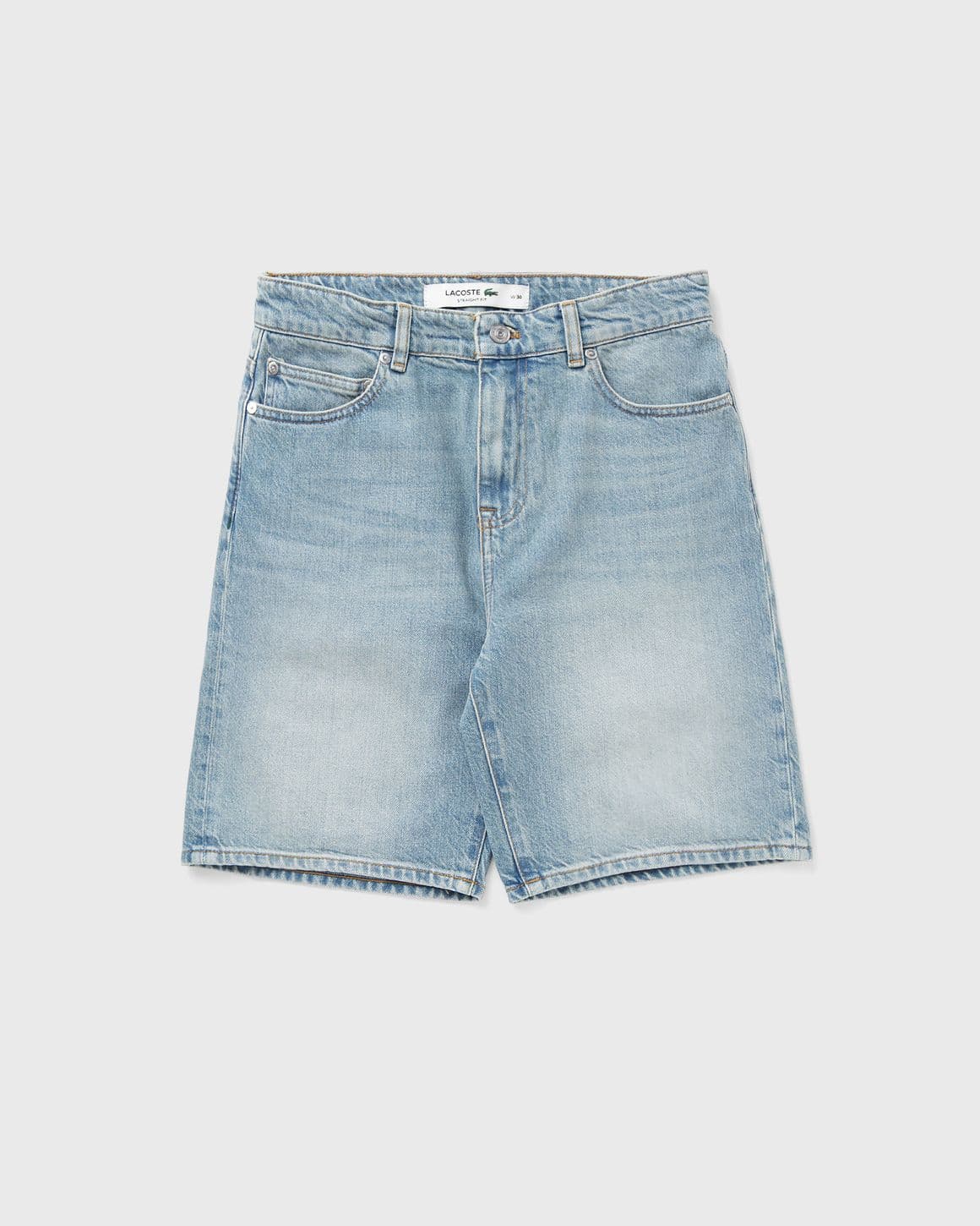 Straight Fit Denim Bermuda Shorts
