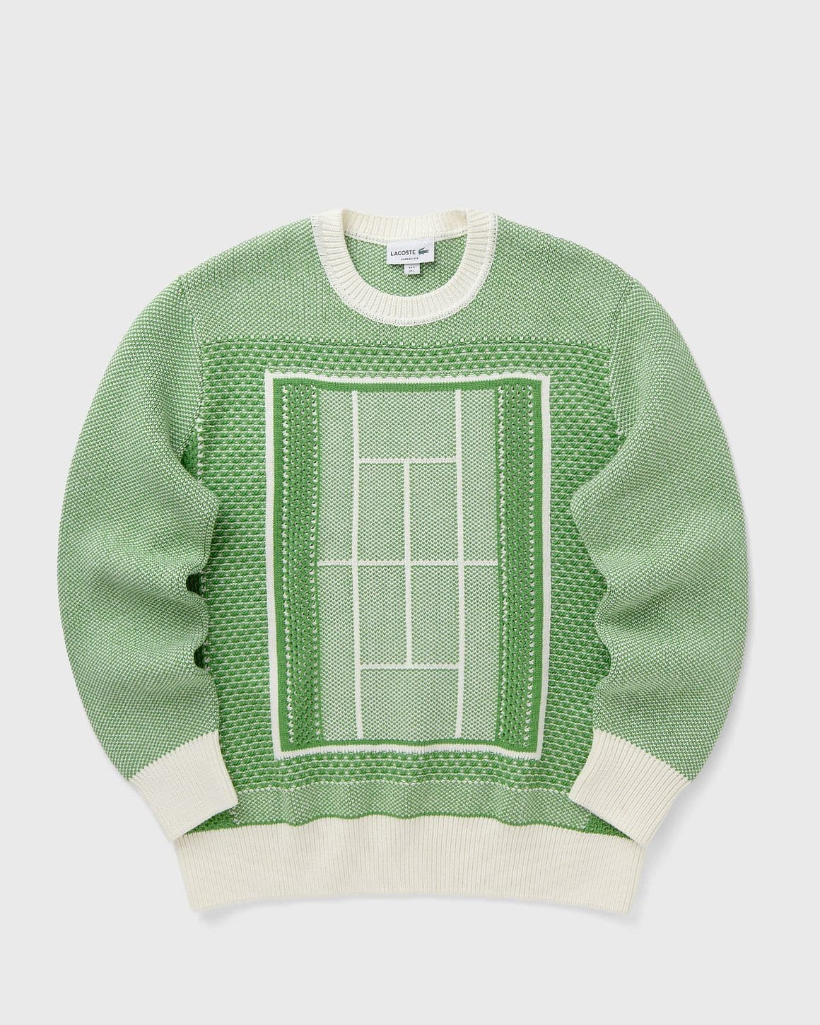 Tennis Court Graphic Jacquard Sweater