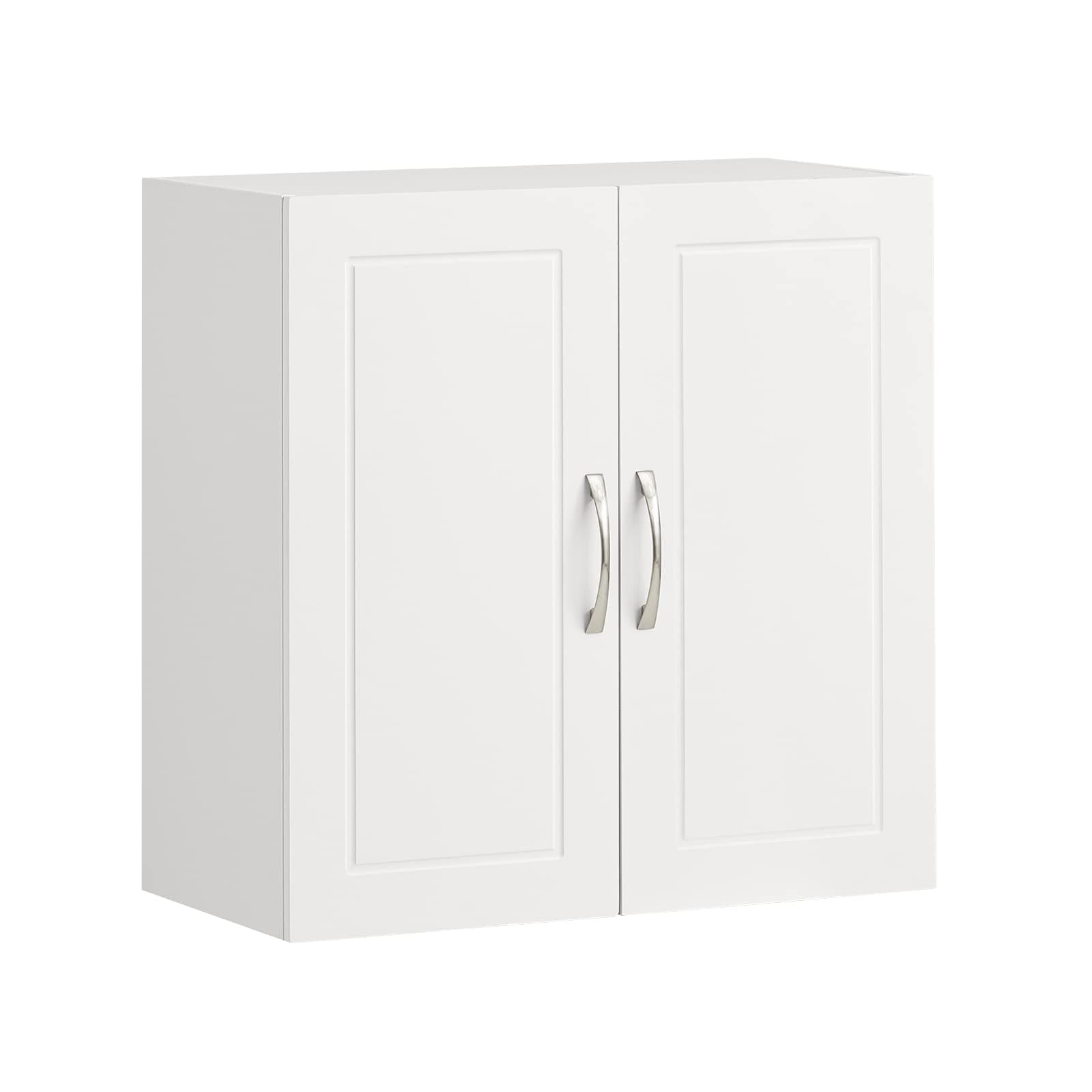 SoBuy Armadietto pensile da bagno Mobile da parete per il cucina con due ante bianco L60*P30*A60 cm FRG231-W