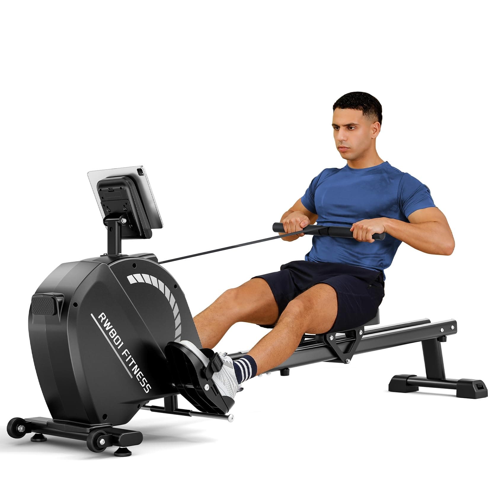 Dripex Vogatore con 16 Livelli di Resistenza Magnetica, Vogatore Professionale per Casa con Display LCD e App Bluetooth, Ultra Silenzioso, Stabile e con Portata Fino a 160 kg