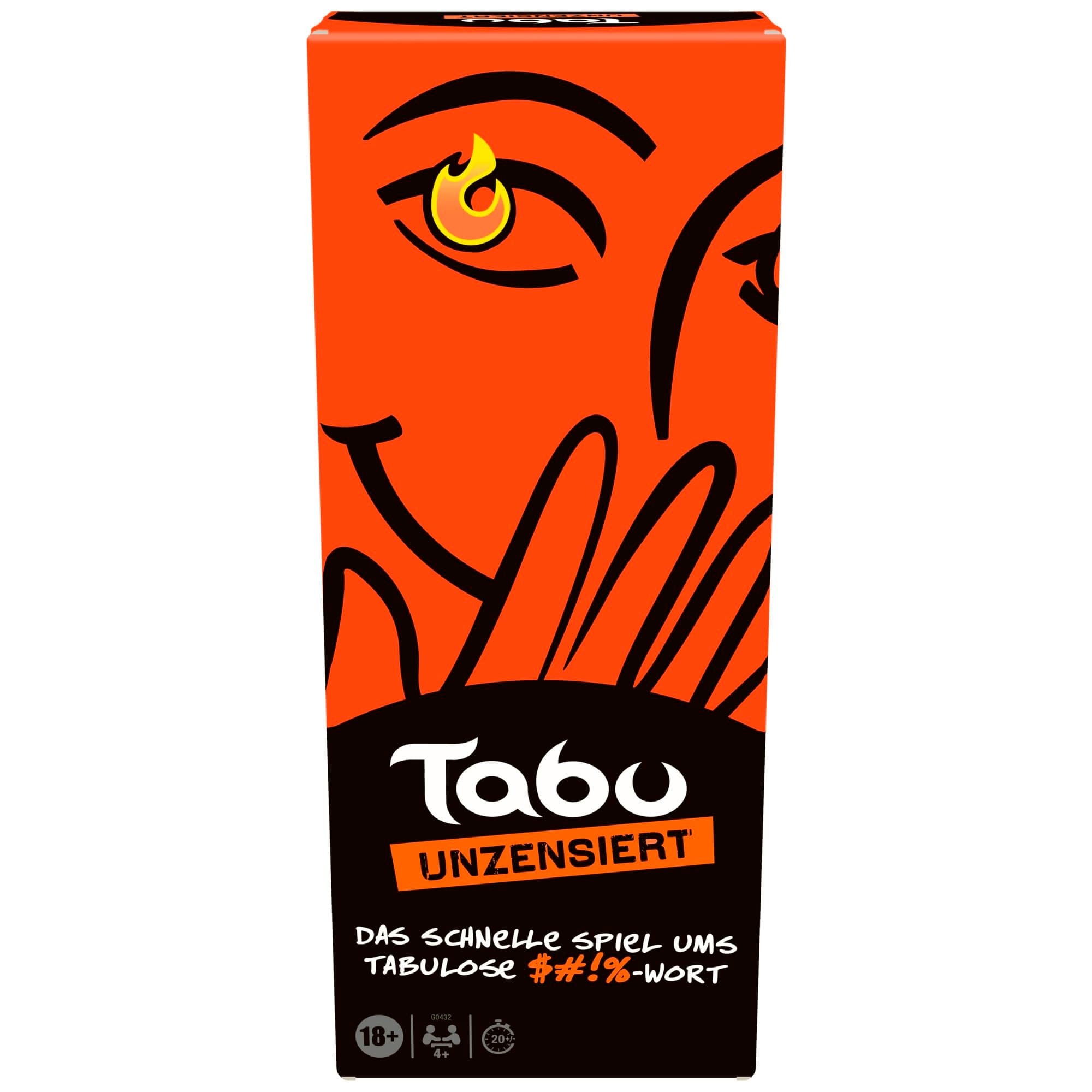 Hasbro Gaming Taboo Unzensiert, Partyspiel nur für Erwachsene, die scharfe Version des Klassikers, mit kostenlosem Online-Tool