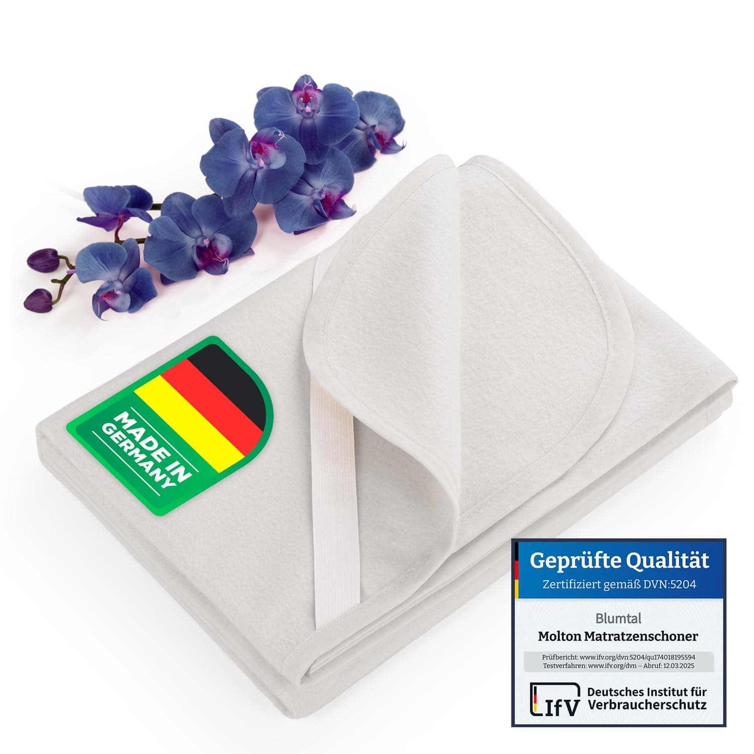 Blumtal® Premium Molton Matratzenschoner 180x200cm 100% Baumwolle - Oeko-Tex zert. Molton Matratzenauflage 180x200cm - Matratzenschutz 180x200 - geräuschlos & atmungsaktiv - Matratzenunterlage 180x200