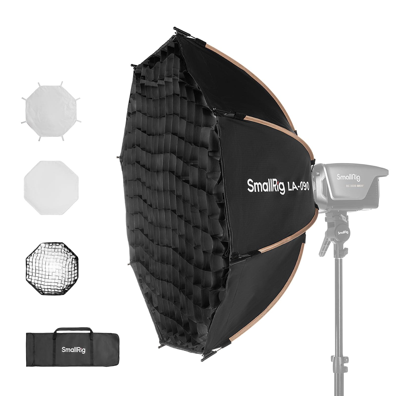 SMALLRIG 35"/90 cm Softbox Octogonale à Dégagement Rapide pour Bowens Support pour SMALLRIG pour Neewer pour Aputure pour Godox Lumières COB, LA-O90-4633